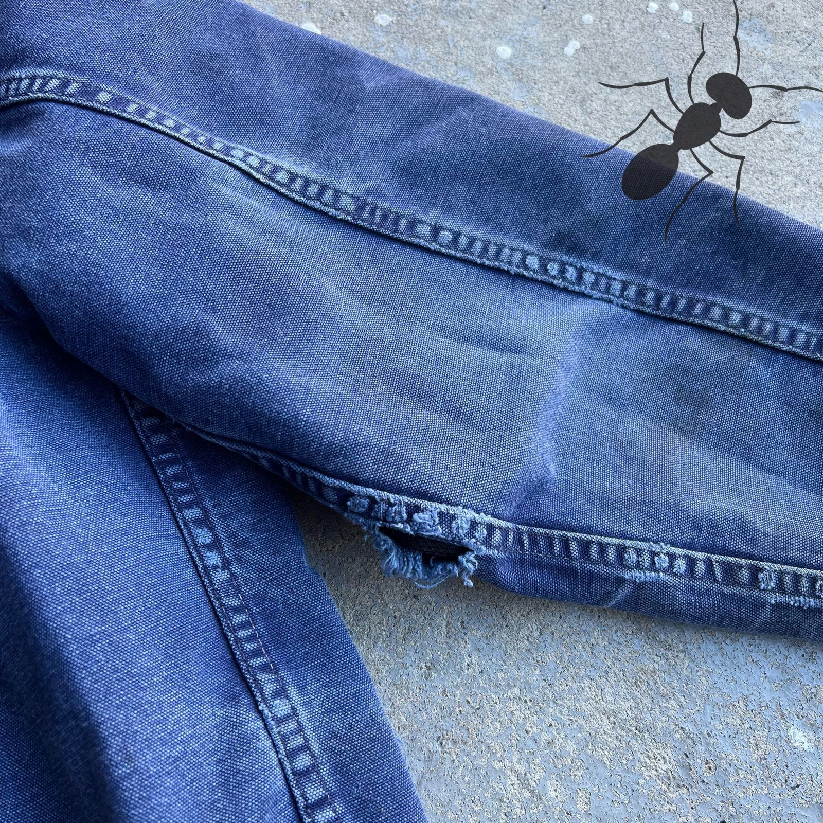 Carhartt × Vintage Vintage 1989 Carhartt blue Santa Fe distressed work jacket Size US M / EU 48-50 / 2 - 7 Thumbnail