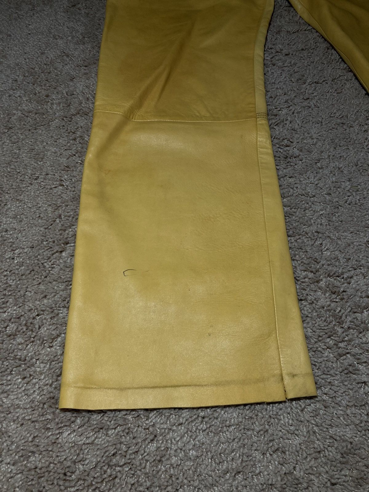 Wales Bonner AW18 Wales Bonner Leather Yellow Pants 2018 WB Jeans Creole Size US 28 / EU 44 - 5 Thumbnail