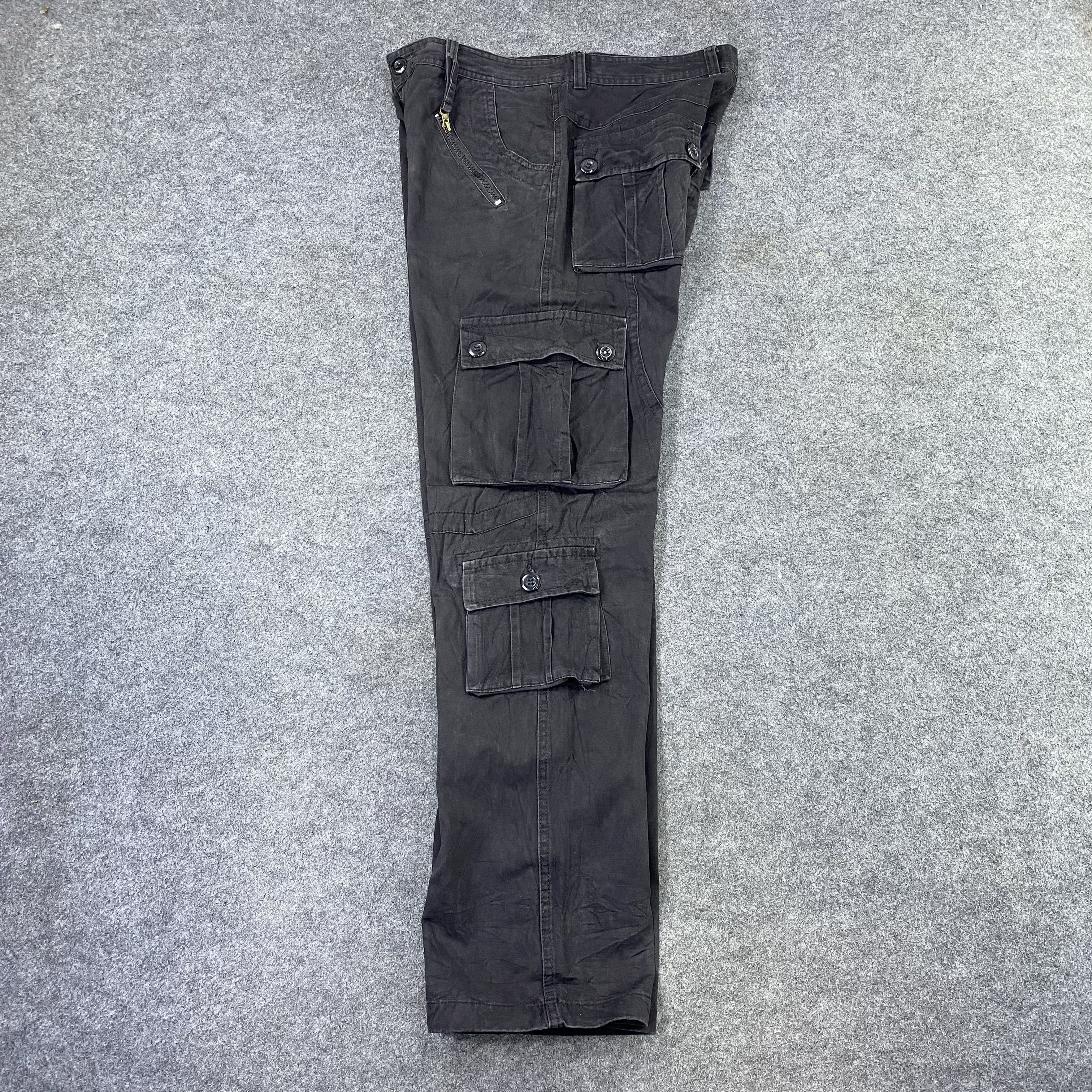 Cargo Black pants Multipocket -C010