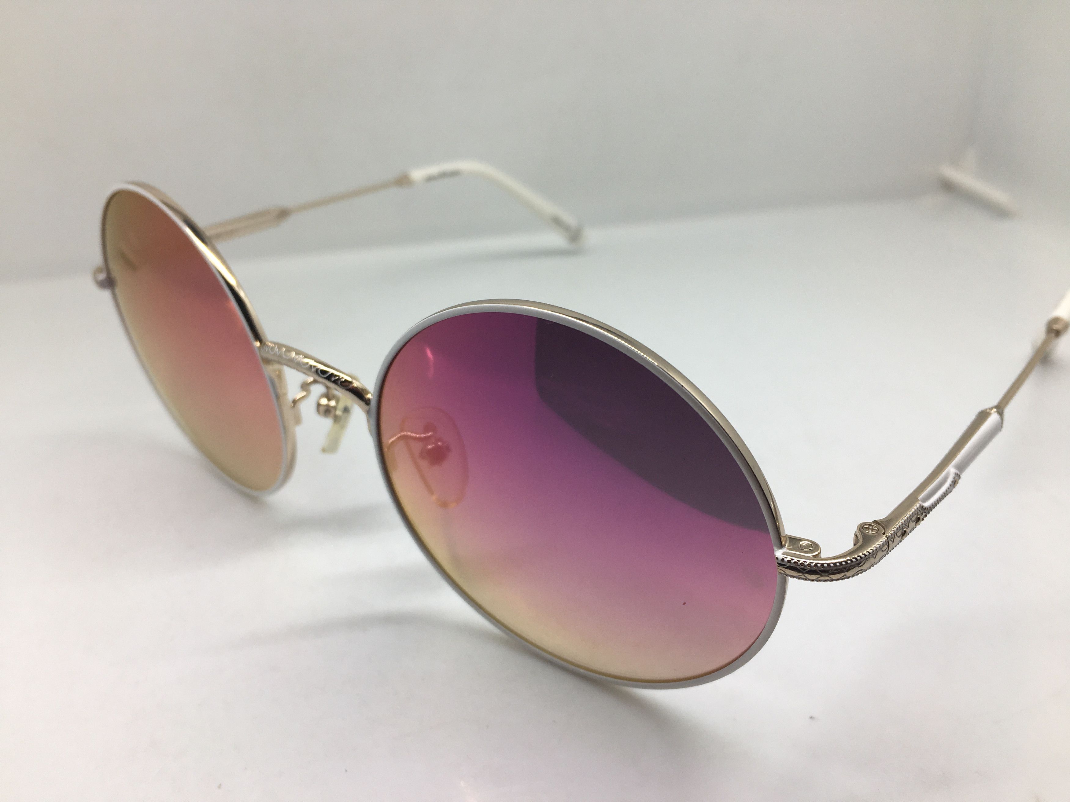 Other Helen Keller White Round Sunglasses Frame GATSBY ARISTOCRAT Size ONE SIZE - 4 Thumbnail