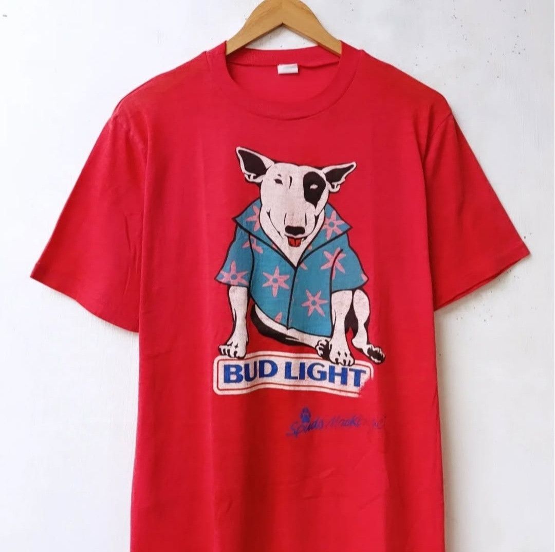 Vintage Vintage 80s Bud Light Spuds Mackenzie Tshirt Size US M / EU 48-50 / 2 - 2 Thumbnail