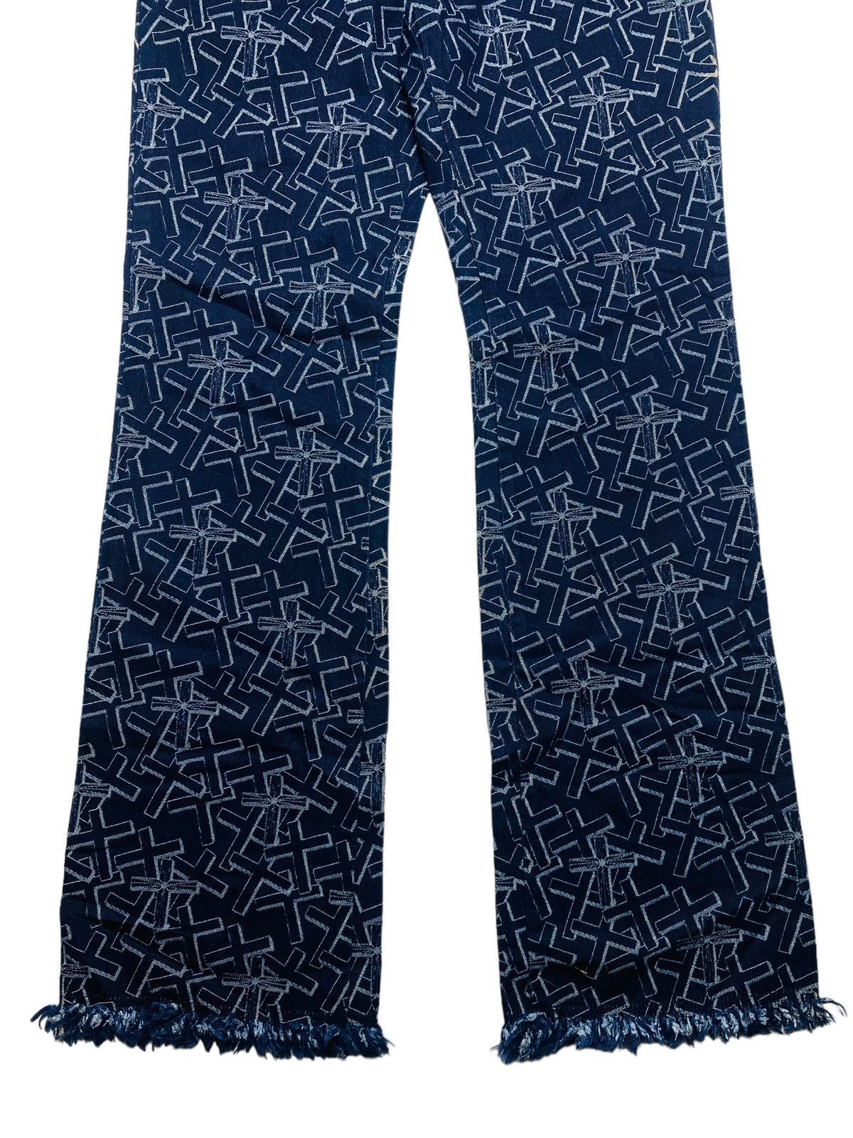 Hysteric Glamour 2000s Cross Cell Flared Denim Pants By Spray Surf Size US 29 - 3 Thumbnail