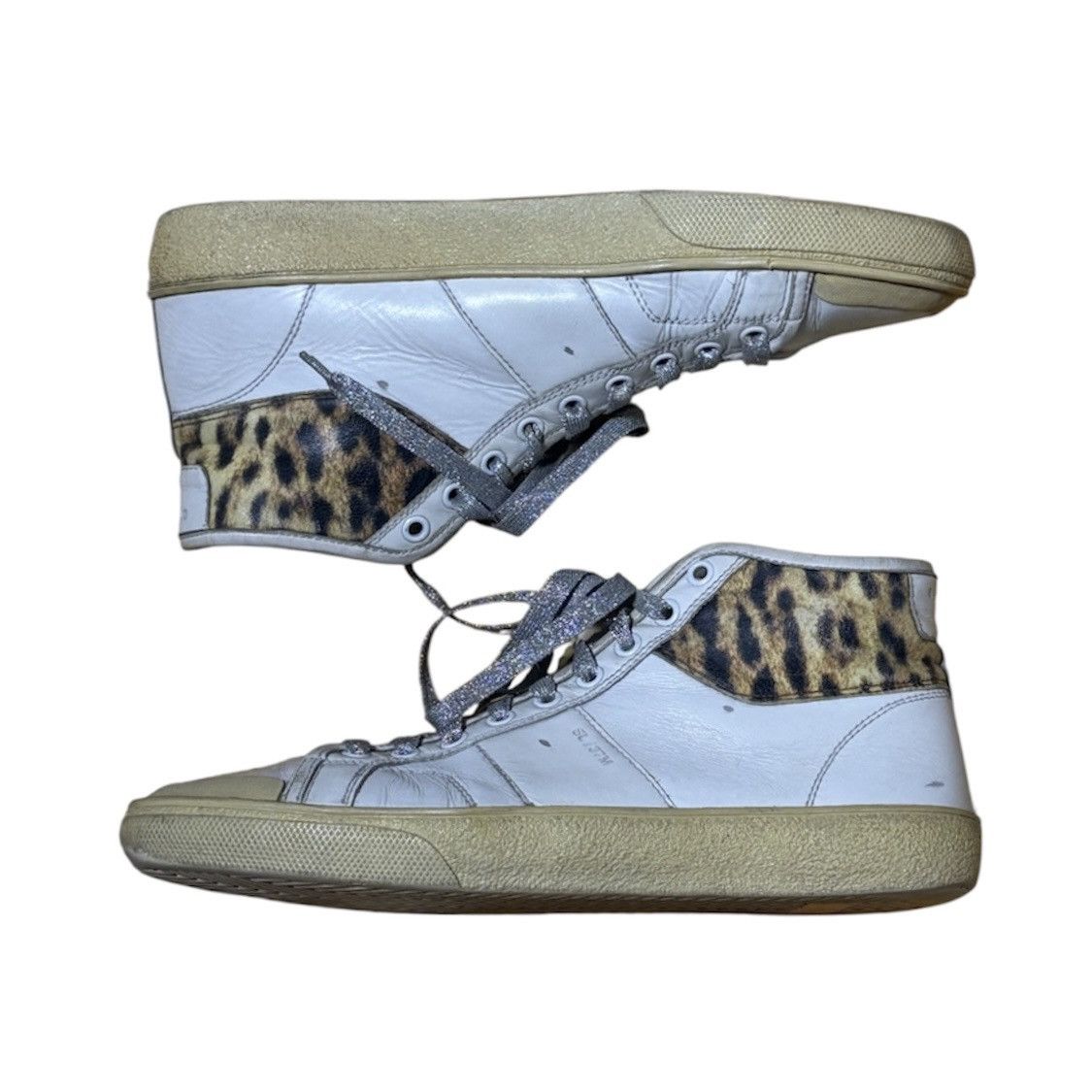 Hedi Slimane SS16 SAINT LAURENT PARIS SL-37 LEOPARD HIGH-TOP SNEAKERS Size US 7.5 / EU 40-41 - 5 Thumbnail