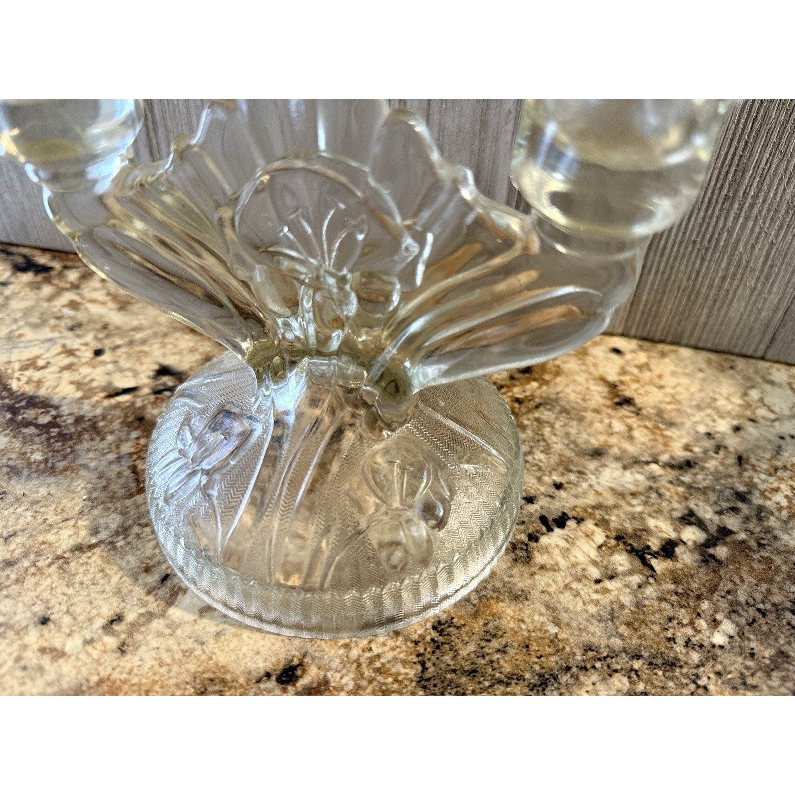 Other Antique Jeanette Sunburst Herringbone Two Candelabra, 1930s Size ONE SIZE - 7 Thumbnail