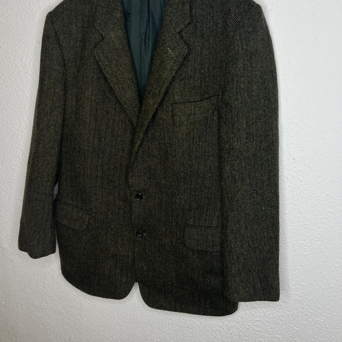Burberry × Designer × Vintage Vintage Burberry Mens Wool Jacket Blazer Herringbone 90s Y2K Size US L / EU 52-54 / 3 - 3 Thumbnail