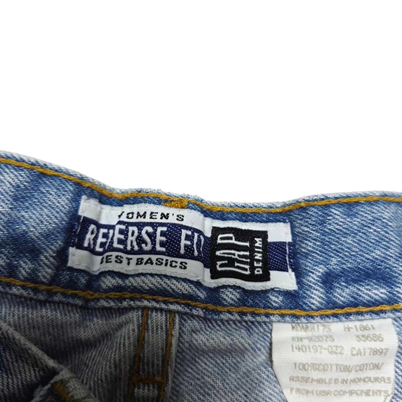 Gap VINTAGE Gap Jeans Womens 6 Reverse High Waist Light Wash Denim 90s USA Jeans Women Mens No, but keep to original: Size 28" / US 6 / IT 42 - 6 Thumbnail