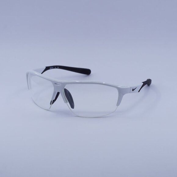 Nike Nike RUN X2 D 101 Sunglasses White/Black Shield Frame, Clear Size ONE SIZE - 1 Thumbnail
