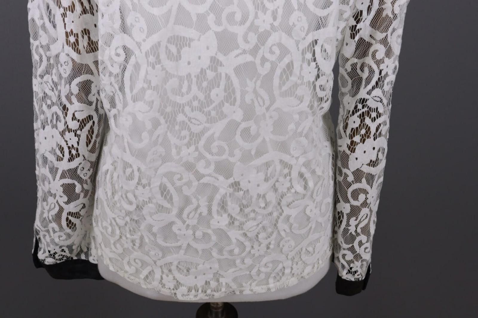 Designer Elisa Cavaletti White Embroidered Button Down Shirt Blouse Size M / US 6-8 / IT 42-44 - 11 Thumbnail