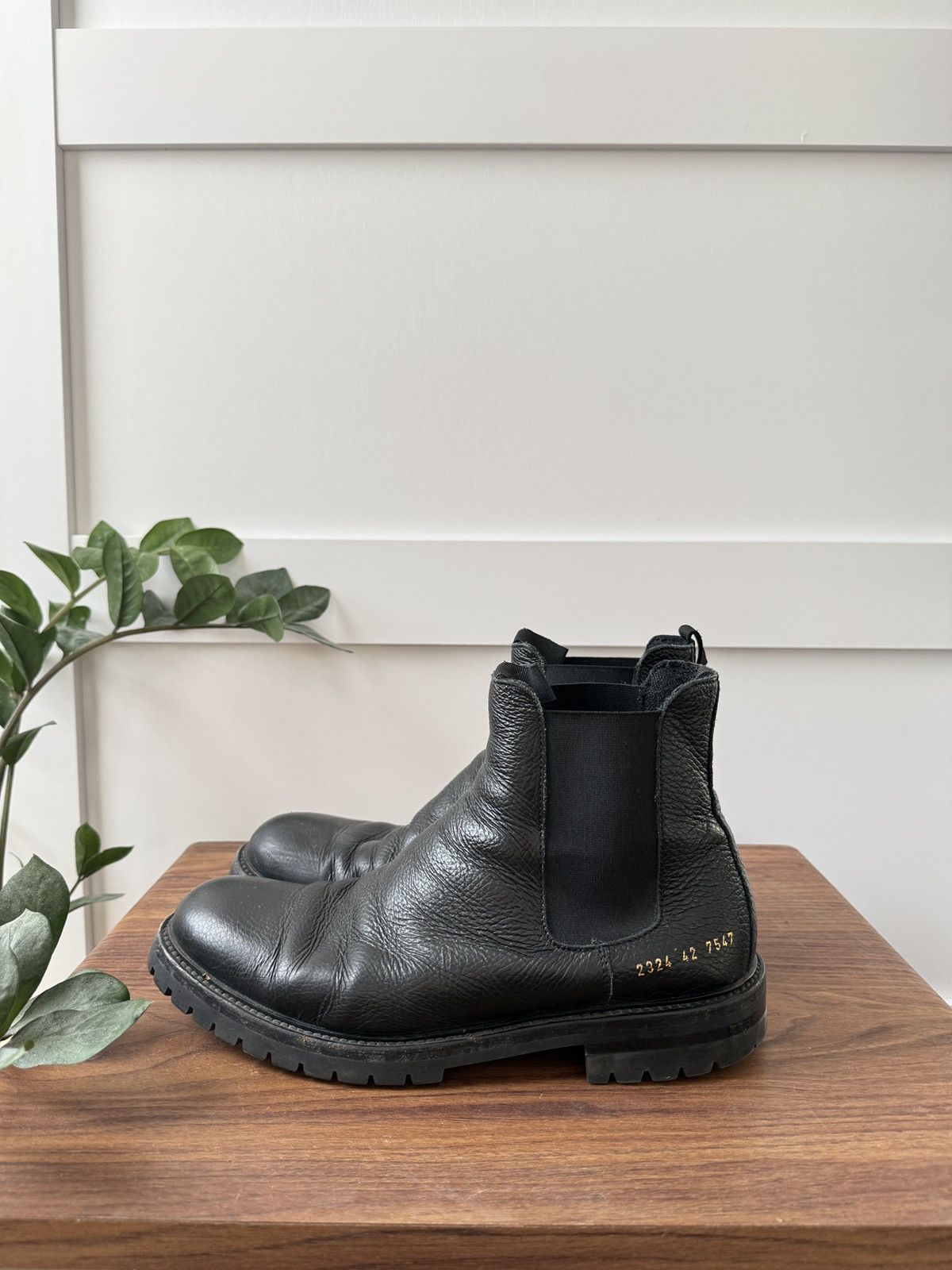 Common Projects Black Winter Chelsea Boots Size US 9 / EU 42 - 4 Thumbnail