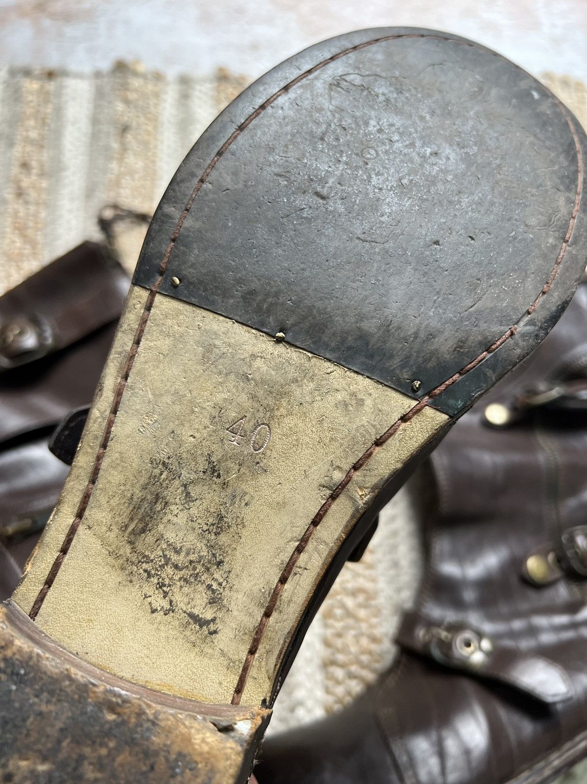 Vintage Vintage leather belted zippers high boots Size US 9 / IT 39 - 8 Thumbnail