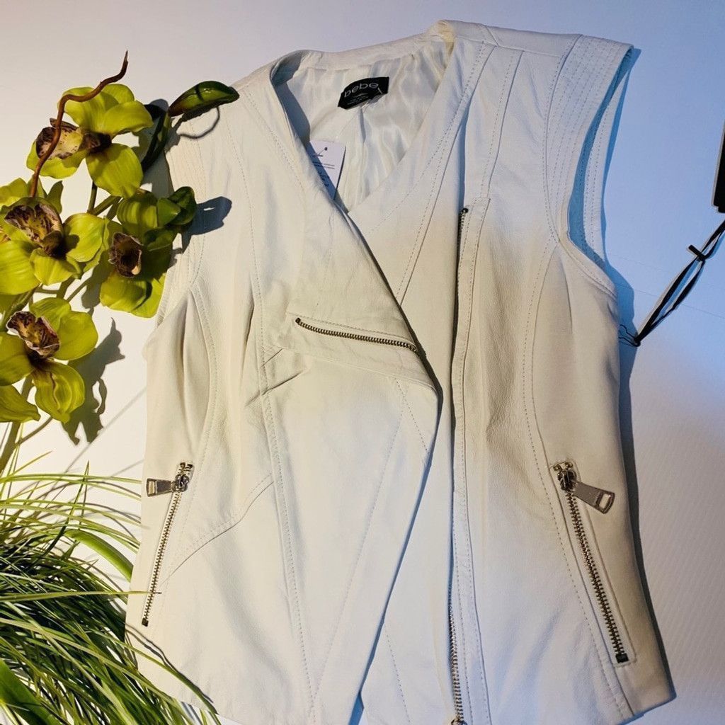 Bebe Bebe BN Genuine leather beige vest S Size S / US 4 / IT 40 - 1 Thumbnail