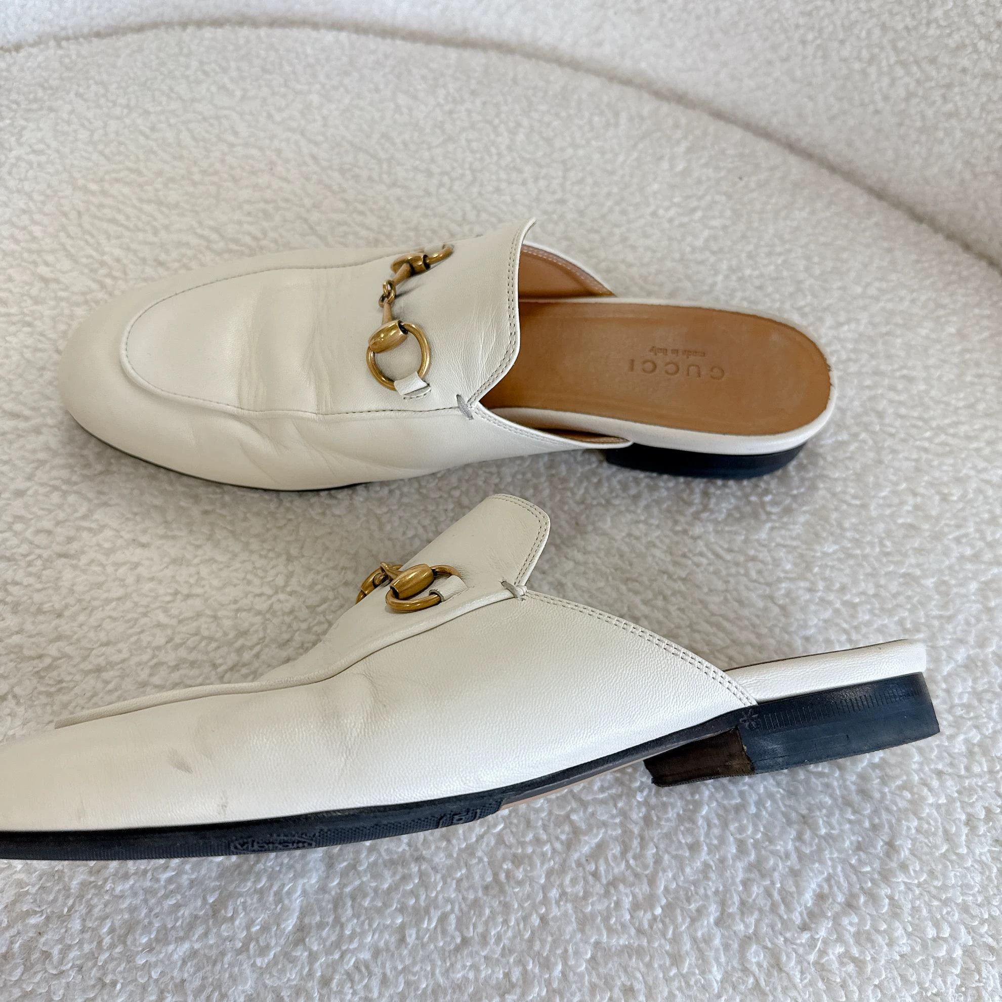 Gucci Gucci White Horsebit Mule 36 3016 Size US 5.5 / IT 35.5 - 2 Thumbnail