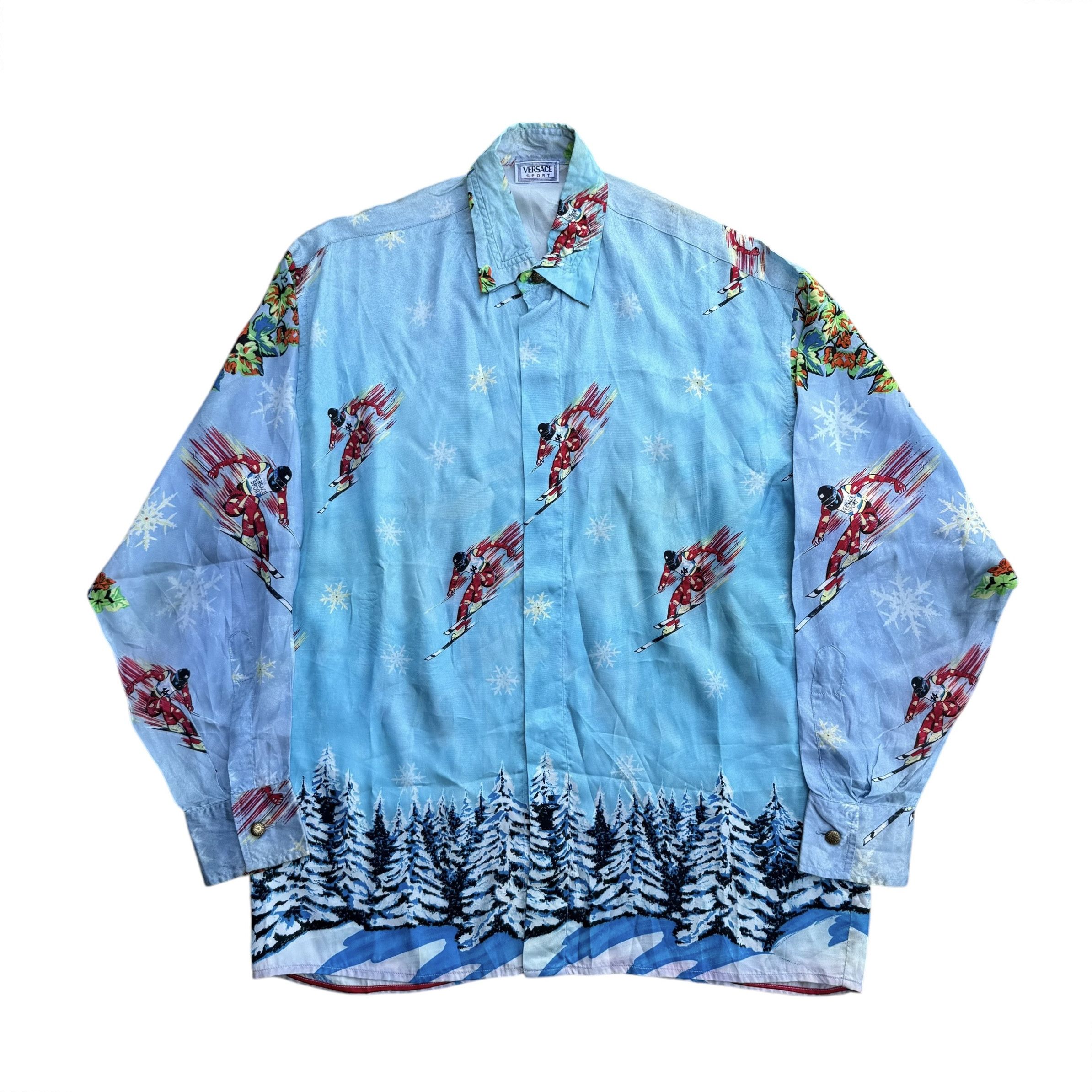 Versace Vintage Versace Sport Silk Shirt Size US M / EU 48-50 / 2 - 1 Thumbnail