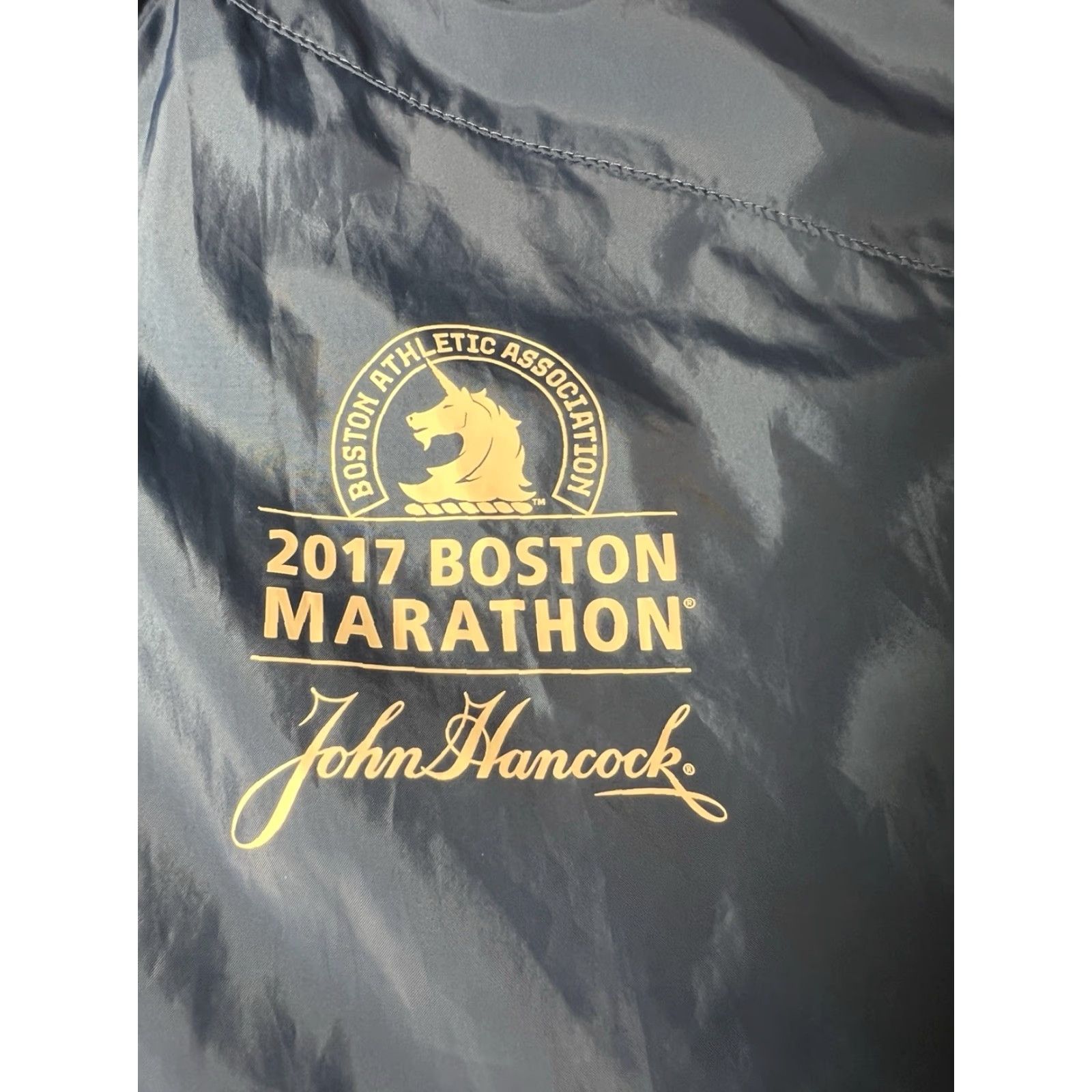 Adidas adidas Jacket Men M Blue Boston Marathon John Hancock 2017 Windbreaker Zip Hooded Full Zip Pockets Size US M / EU 48-50 / 2 - 4 Thumbnail