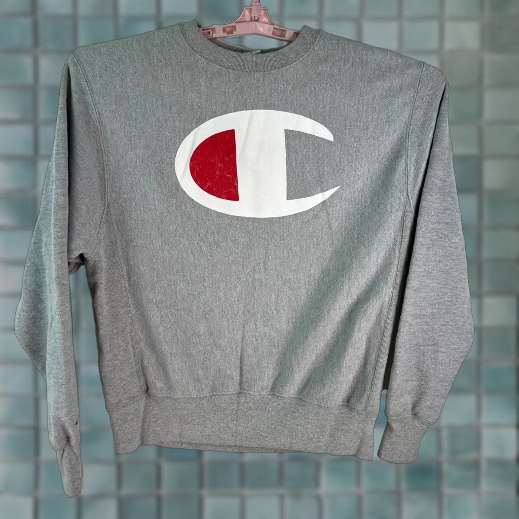 Champion Champion Men's Sweatshirt Front/Back Hit Graphic Gray M Sweatshirt Size US M / EU 48-50 / 2 - 1 Thumbnail