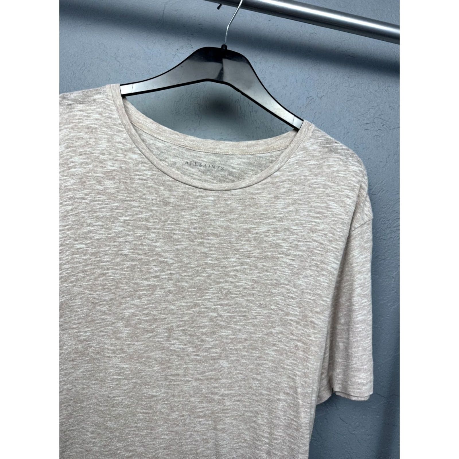 Allsaints AllSaints Pesley Mens Cotton-Polyester-Linen Crew Neck T-Shirt Size L Multicolor Short Sleeve Crew Neck Shirt Mens L Size US L / EU 52-54 / 3 - 2 Thumbnail