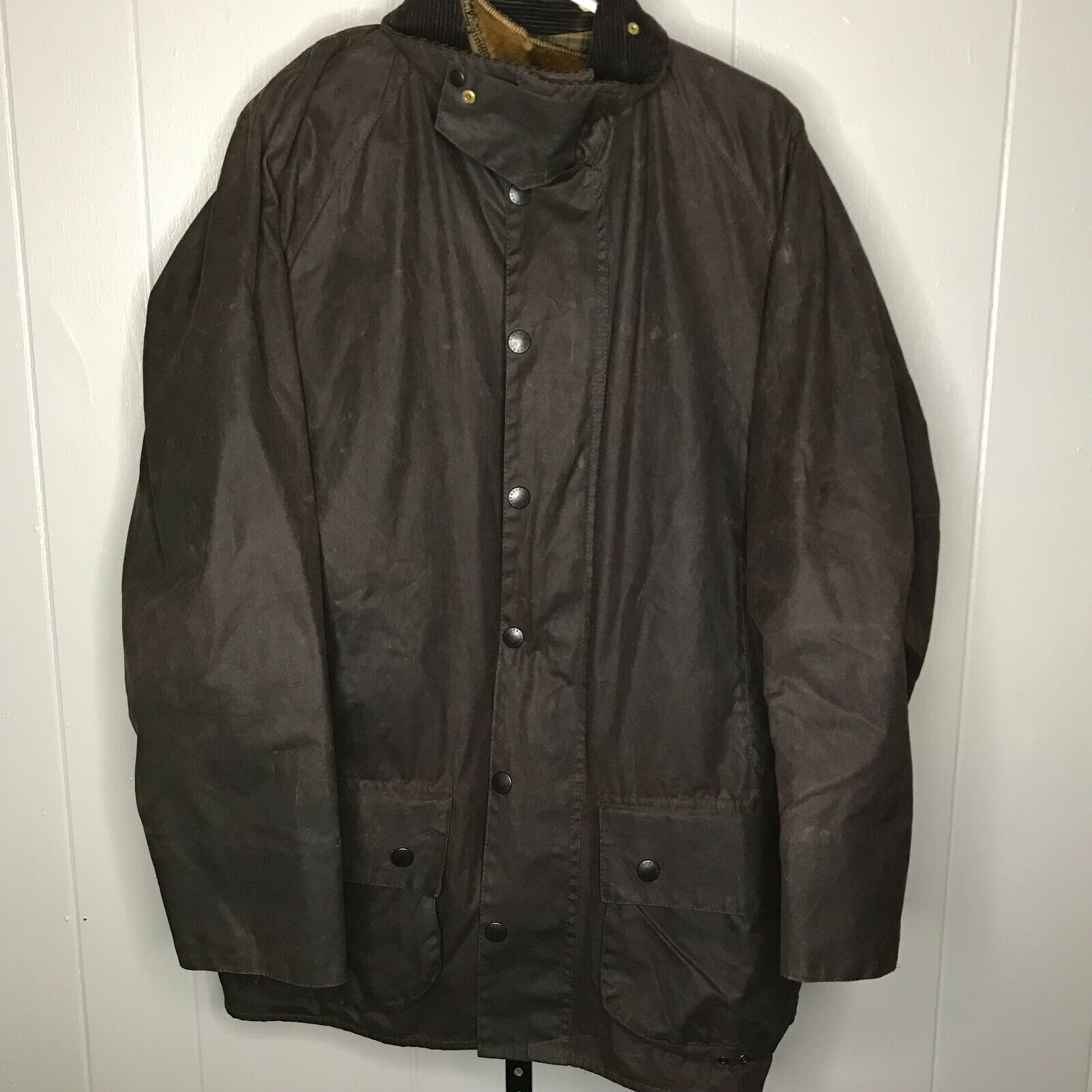 Barbour × Vintage Vintage Barbour Beaufort A190 Brown Waxed Cotton  