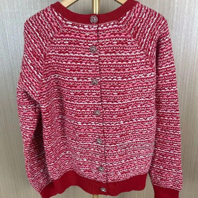 Chanel Chanel Red Cashmere Women's Cardigan . Size M / US 6-8 / IT 42-44 - 2 Thumbnail