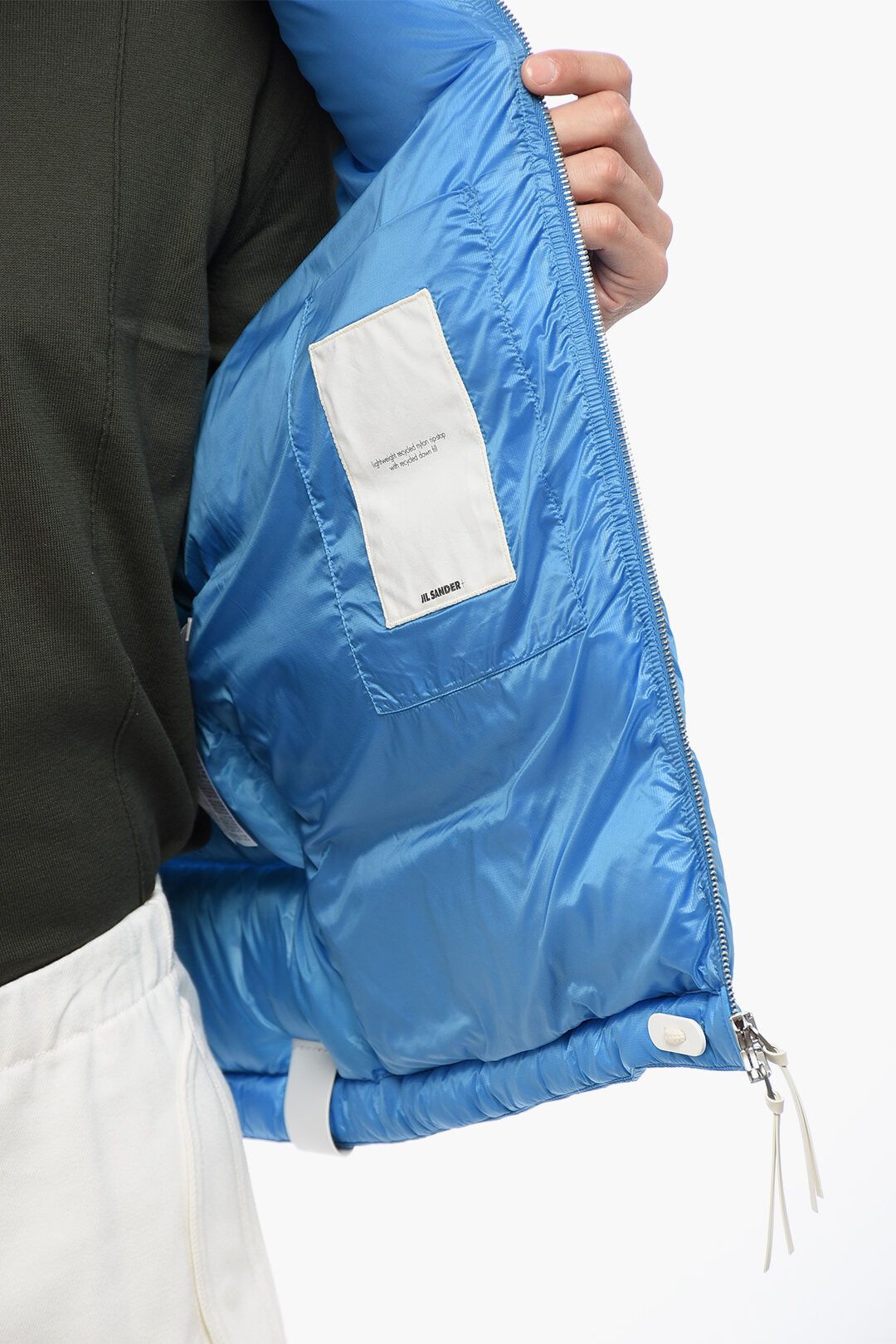 Jil Sander og1mm0625 Recycled Nylon Sleeveless Down Jacket Light Blue Size US S / EU 44-46 / 1 - 5 Thumbnail