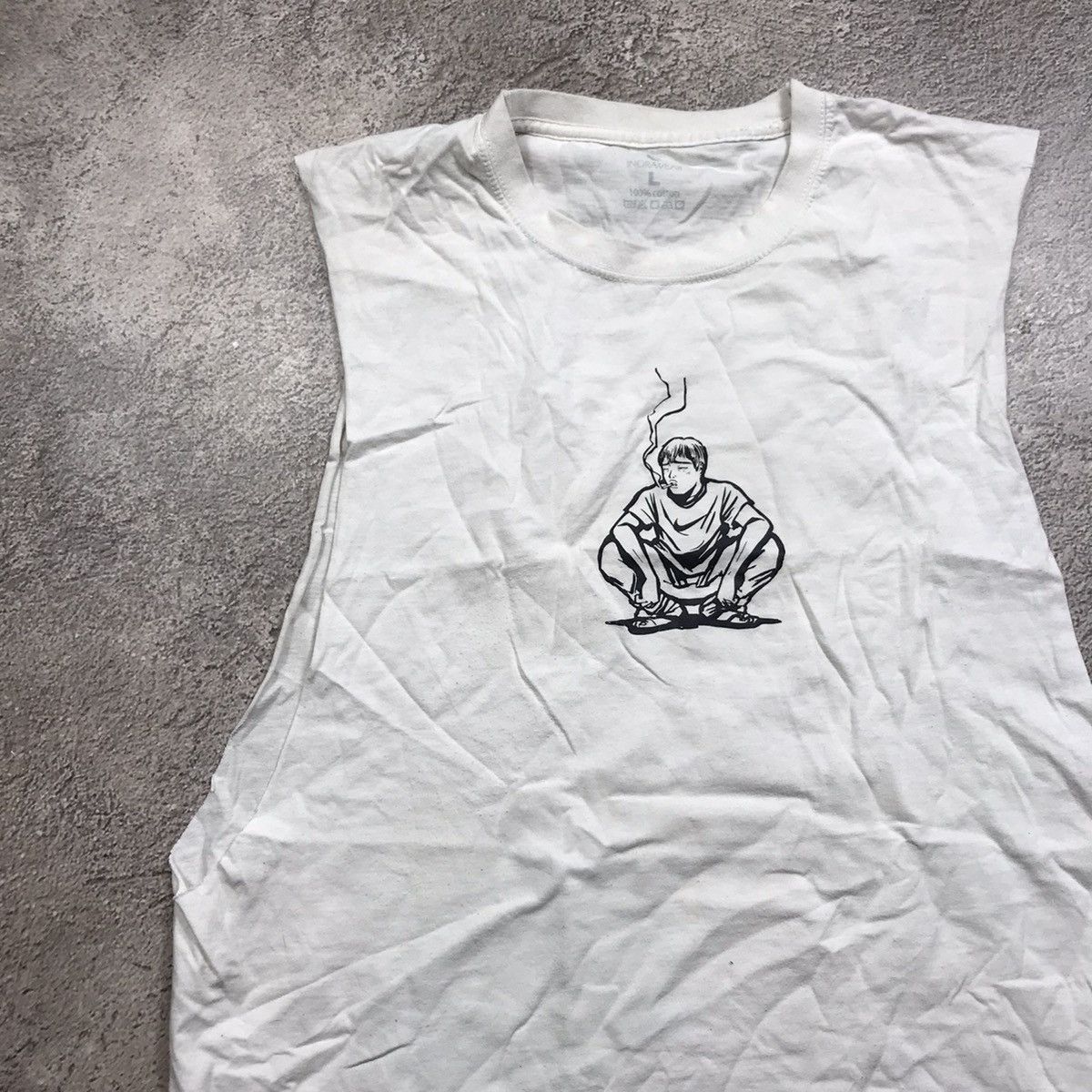 Vintage Vintage Y2K Anime Graphic Tank Top Streetwear Skate Slim L Size US L / EU 52-54 / 3 - 6 Thumbnail