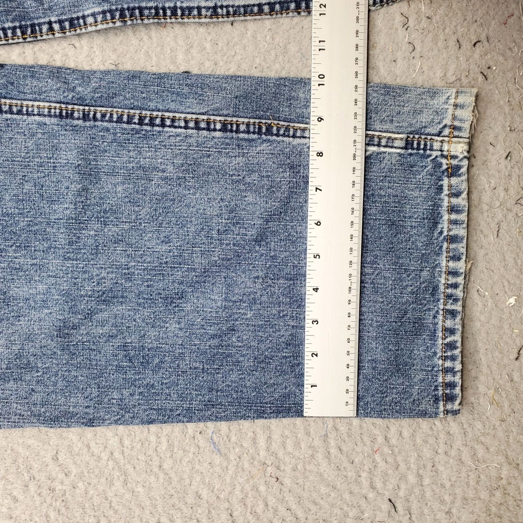 Old Navy Old Navy Mens Jeans 31 Wide Leg Blue Denim High Rise Streetwear Jeans Size US 31 - 5 Thumbnail