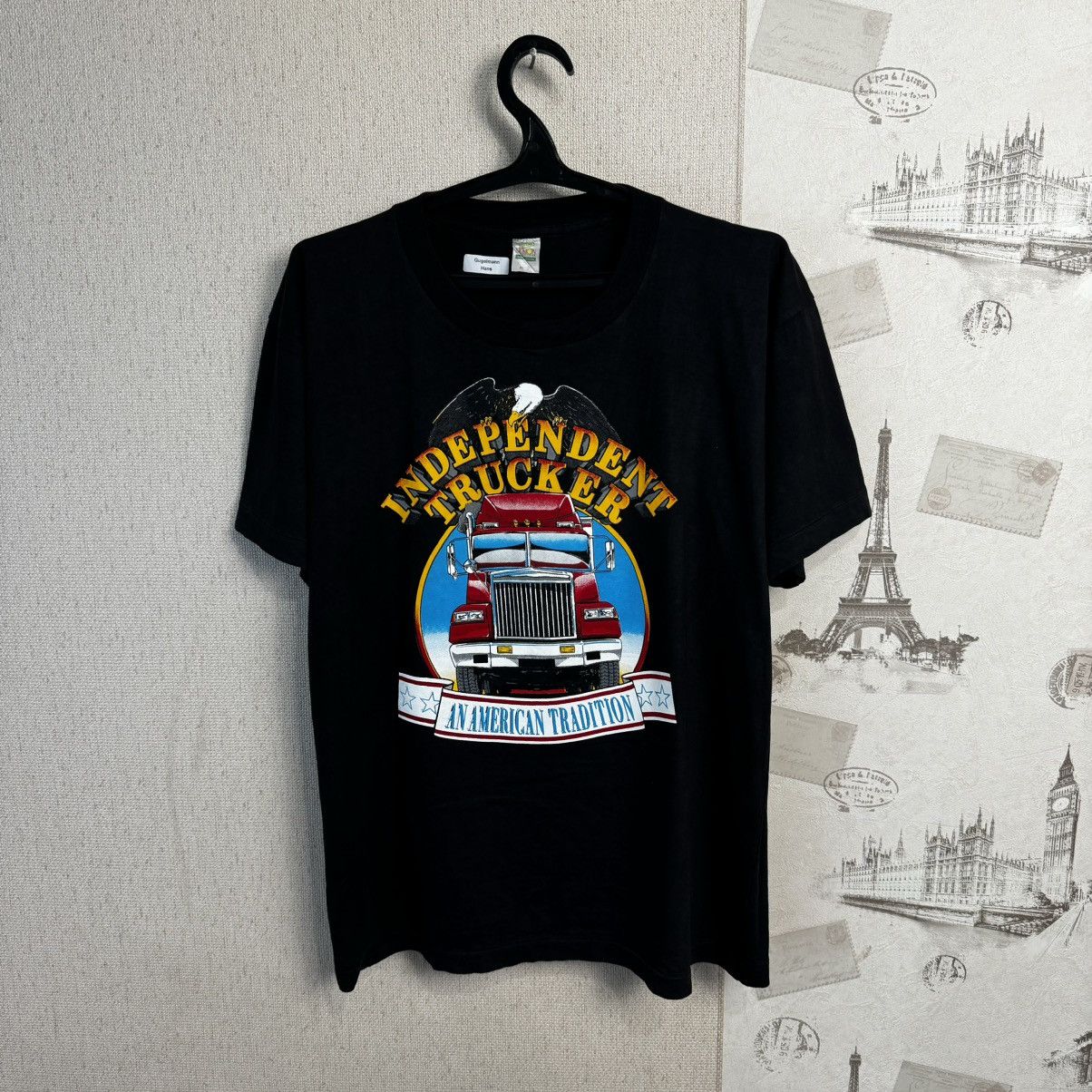 Harley Davidson × Vintage Vintage Independent Trucker T shirt Eagle USA 3D Emblem XL Size US XL / EU 56 / 4 - 1 Thumbnail
