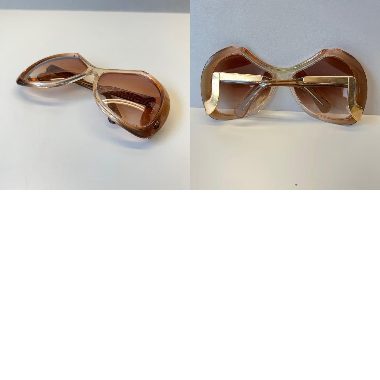 Vintage VINTAGE Menrad Sunglasses Oversized Large 60s 70s Amber Brown Brown Lens Oval Plastic Mod GoGo Womens Mens 1970s Frames Sunglasses GoGo Size ONE SIZE - 8 Thumbnail