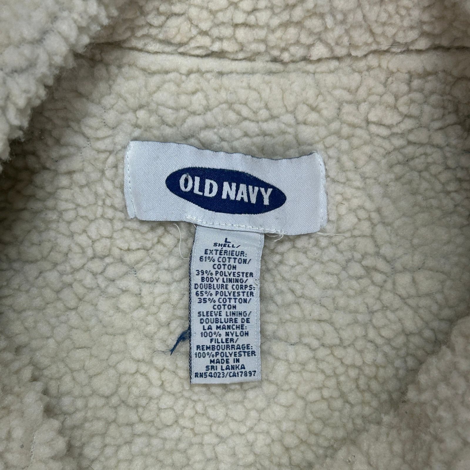 Old Navy VTG 2001 Old Navy sherpa lined denim trucker jacket womens L Size L / US 10 / IT 46 - 5 Thumbnail