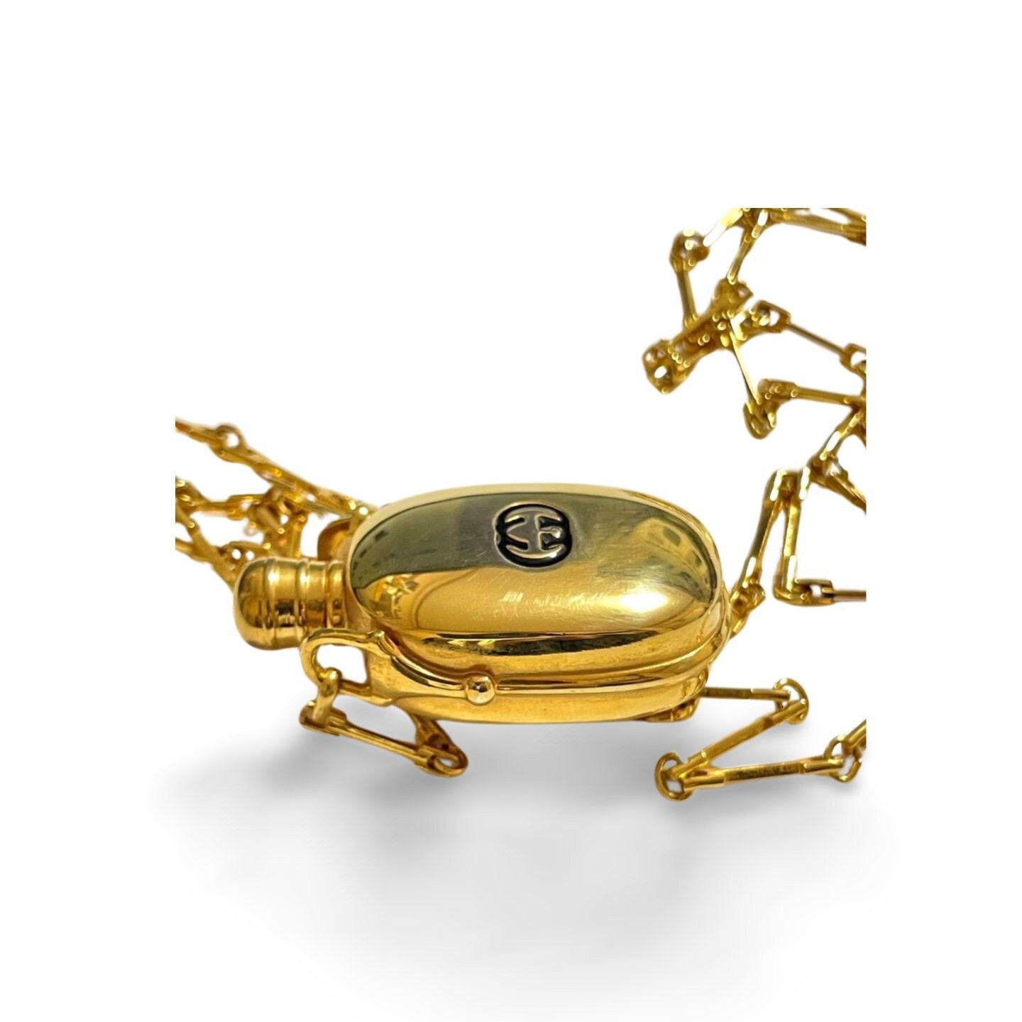 Gucci Vintage Gucci golden perfume bottle necklace with logo mark Size ONE SIZE - 4 Thumbnail