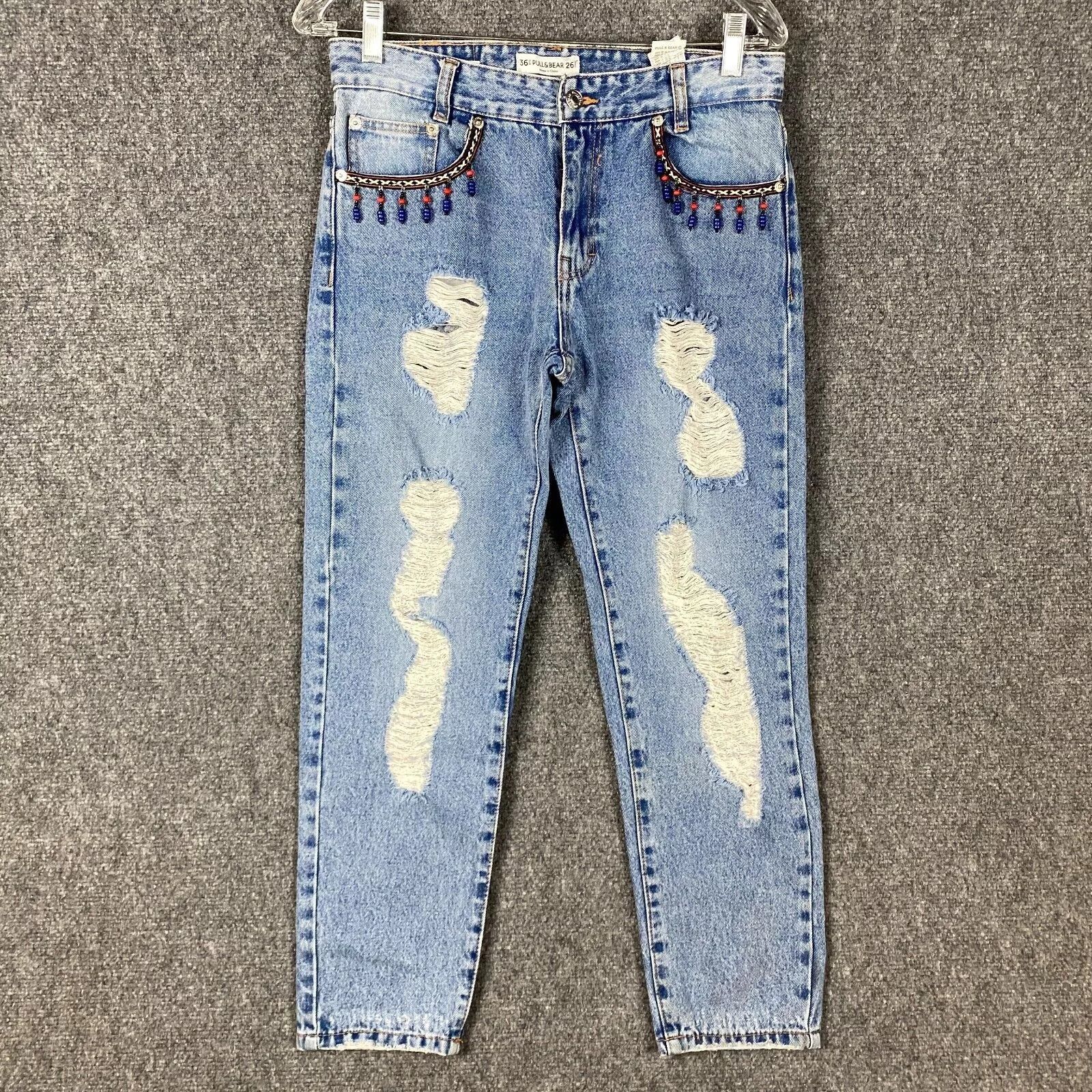 Pull & Bear Pull & Bear Jeans Women's Size 26 Cigarette Low Waist Denim Size 30" / US 8 / IT 44 - 1 Thumbnail