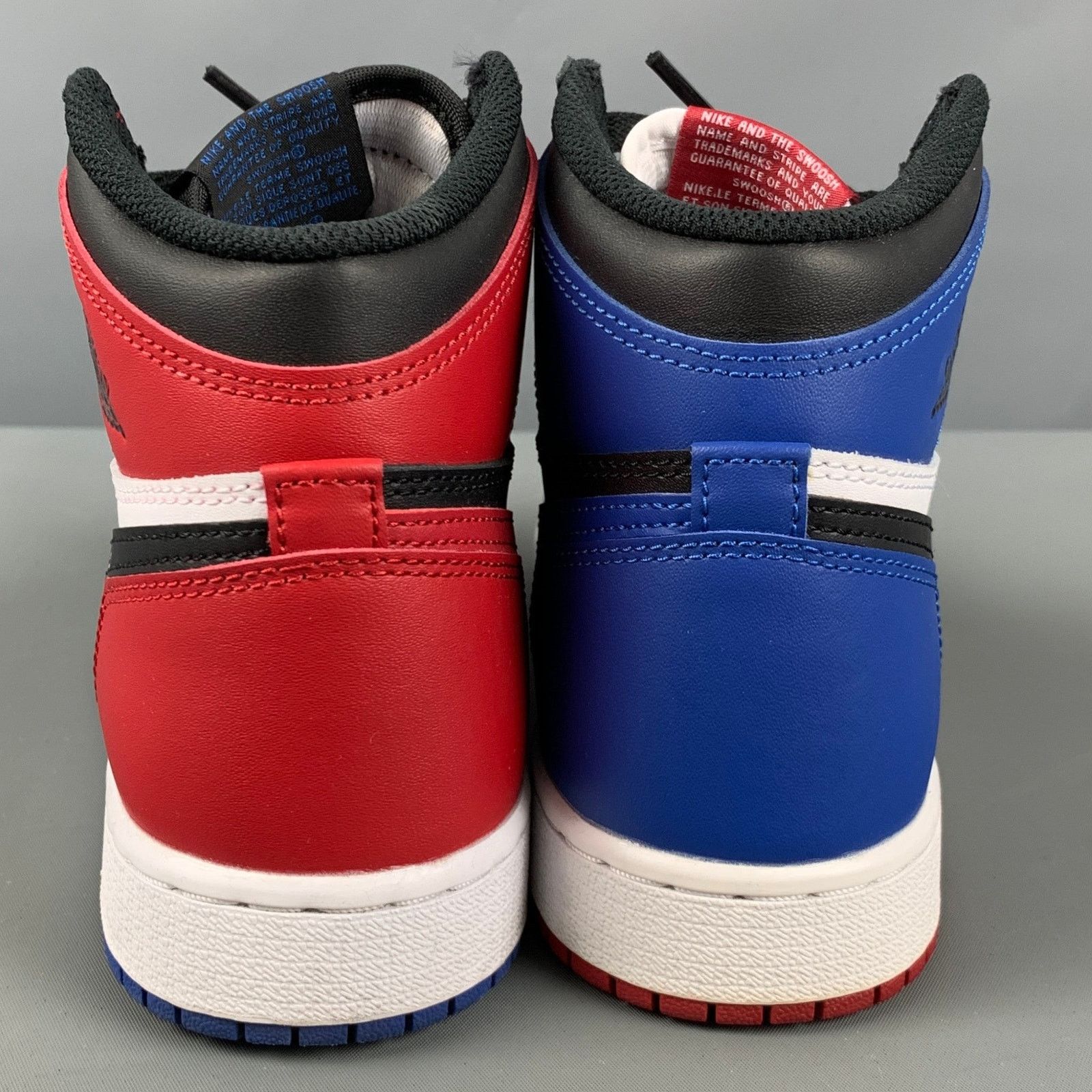 Nike NIKE AIR Black Red & Blue Color Leather High Top Sneakers Size US 6 / EU 39 - 3 Thumbnail