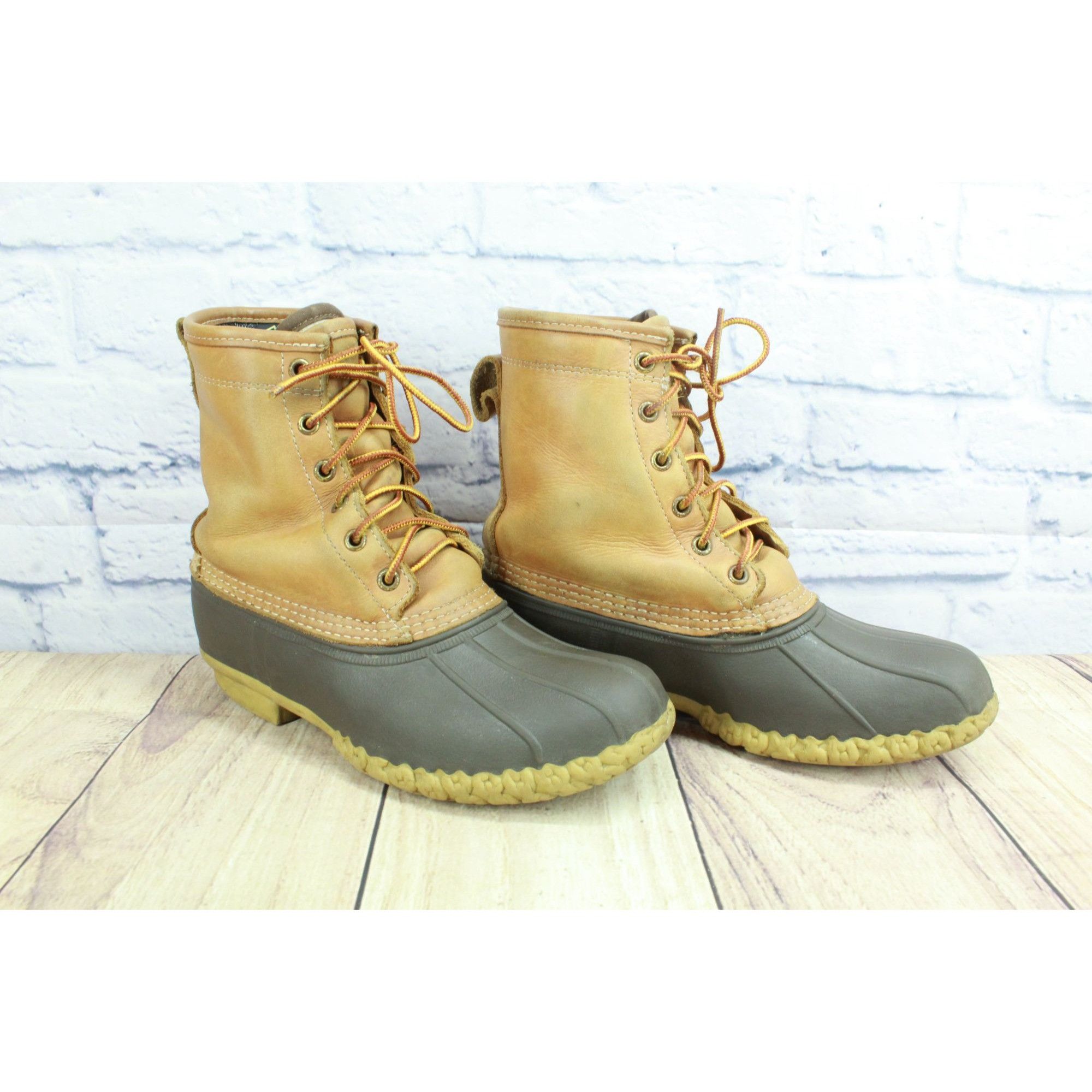 Goretex LL Bean Leather 8" Goretex Insulated Ankle Duck Boots Size US 7 / IT 37 - 3 Thumbnail