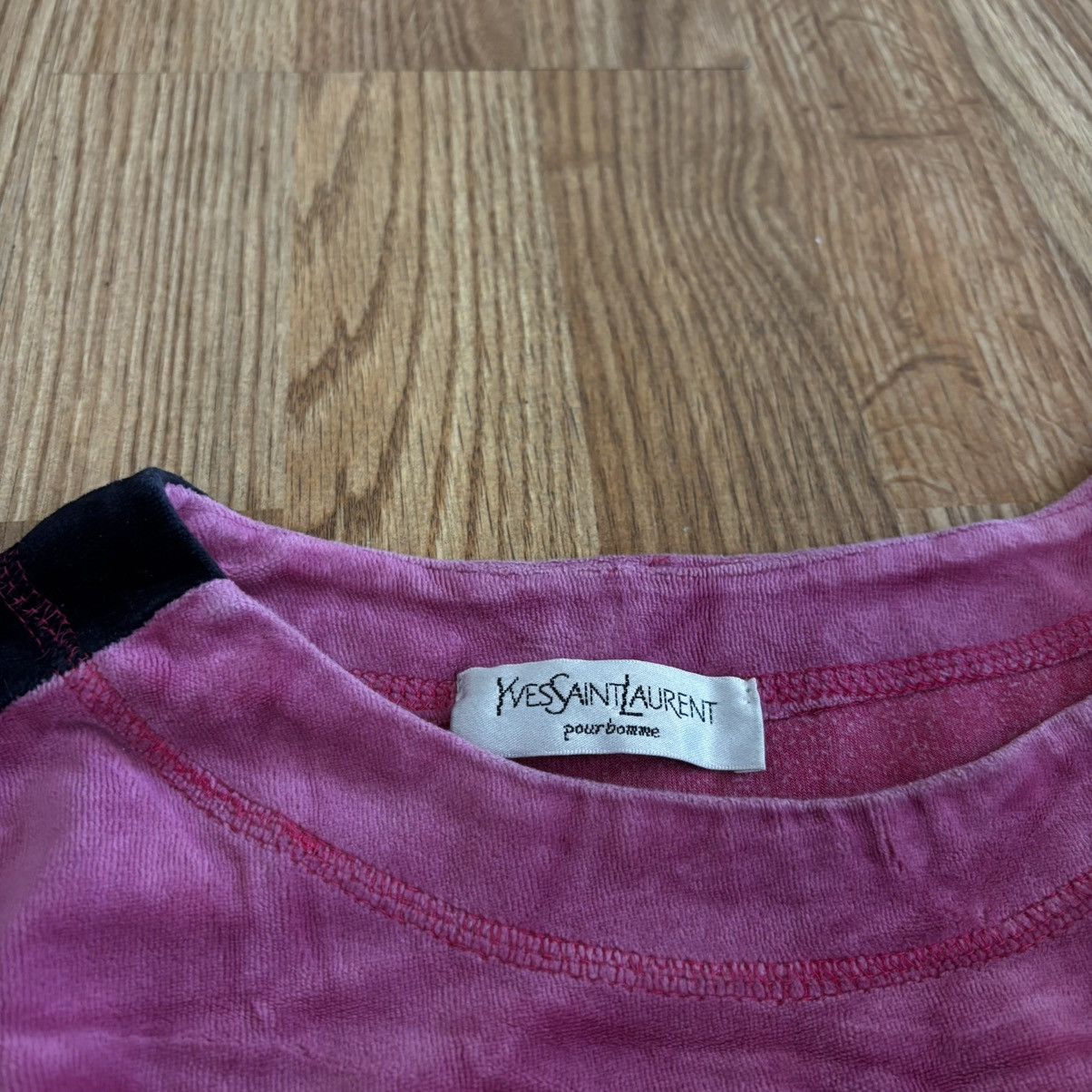 Yves Saint Laurent Yves Saint Laurent Pink Velour Bling Tracksuit Sweatshirt Size S / US 4 / IT 40 - 5 Thumbnail