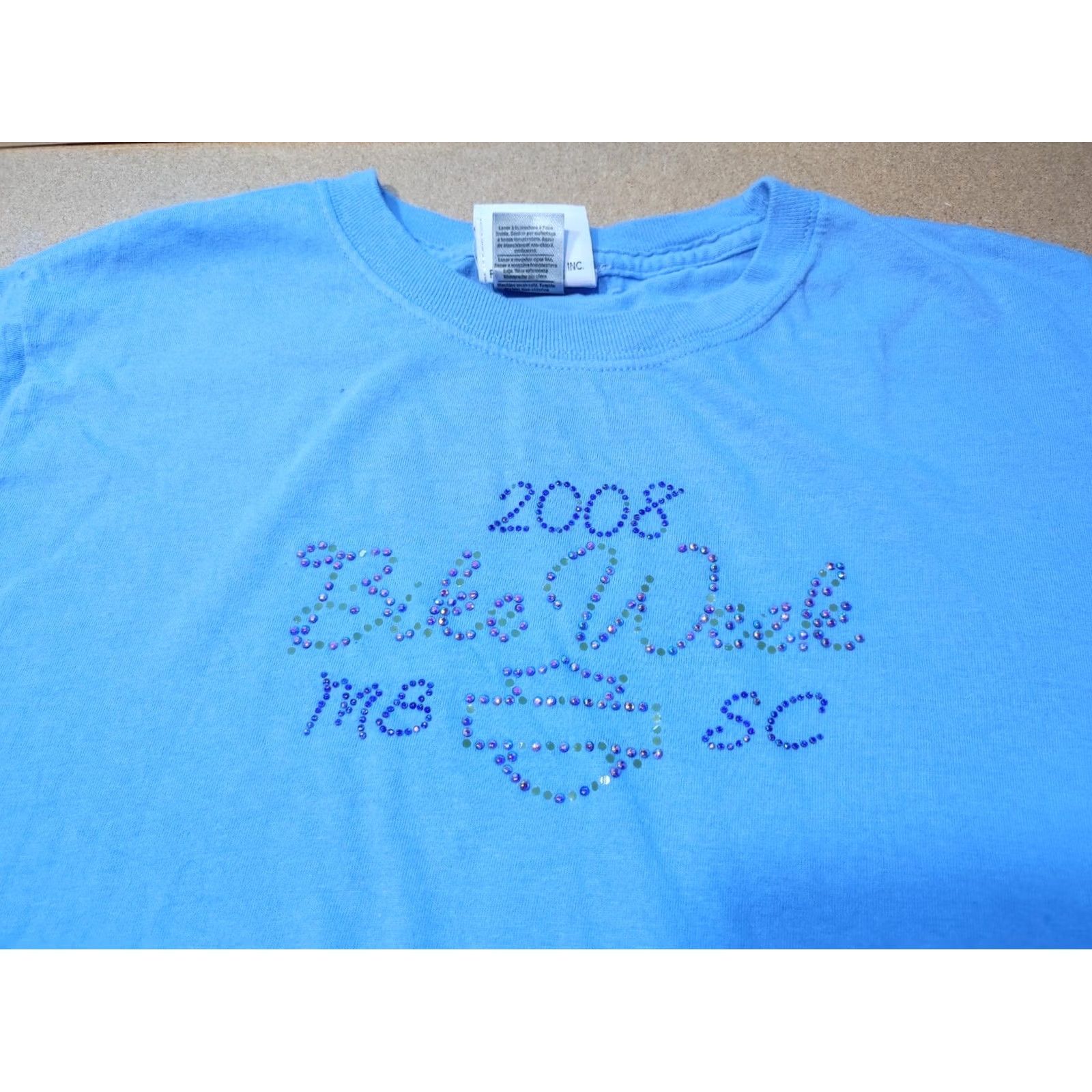 Harley Davidson Harley-Davidson Womens T-Shirt XL Blue Short Sleeve 2008 Bike Week Plain Size XL / US 12-14 / IT 48-50 - 6 Thumbnail