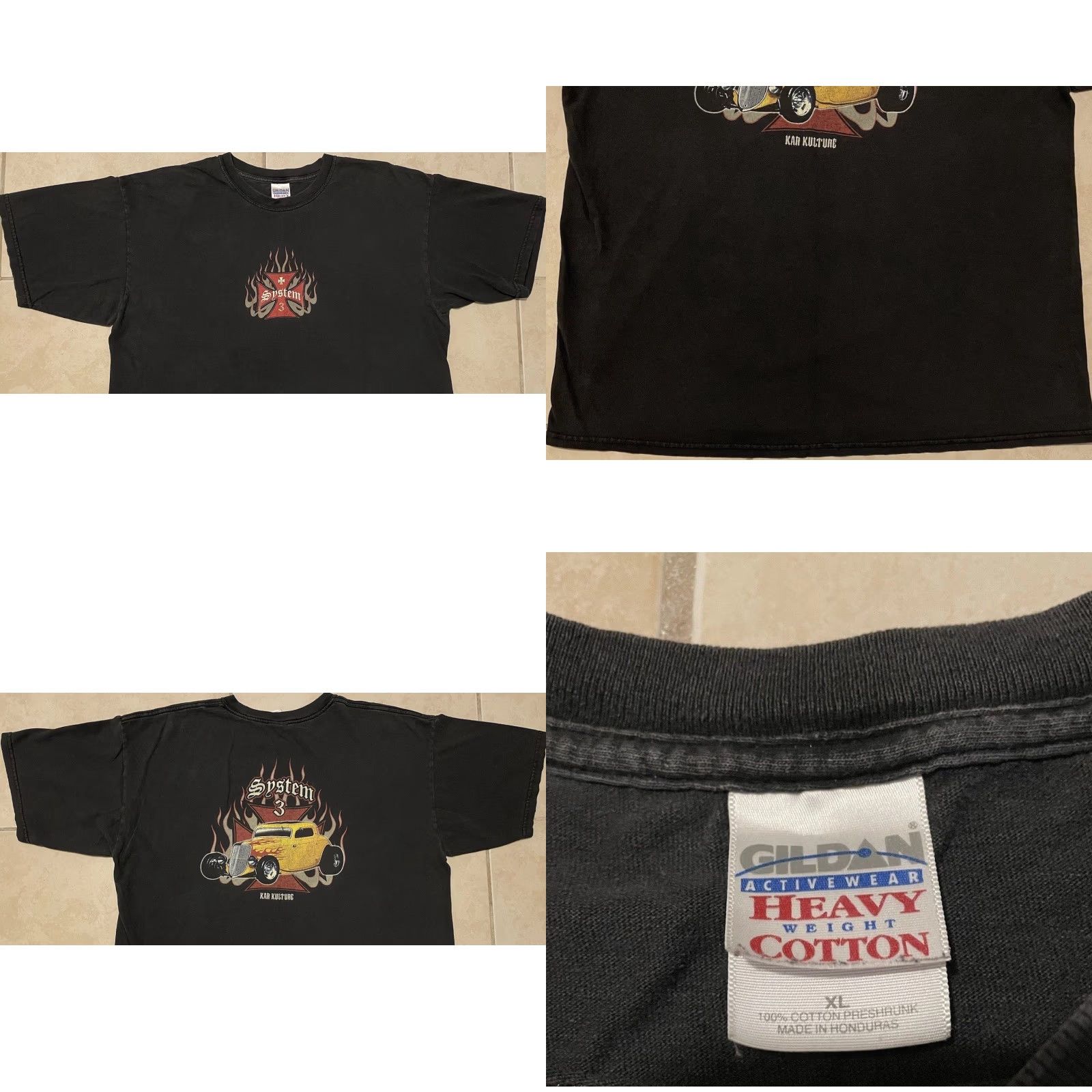 JNCO VINTAGE Iron Cross Faded Flames Shirt XL Black MENS T-Shirt Short Sleeve Punk Rock Biker Skate Surf 90s Y2K JapanNo? Size US XL / EU 56 / 4 - 8 Thumbnail