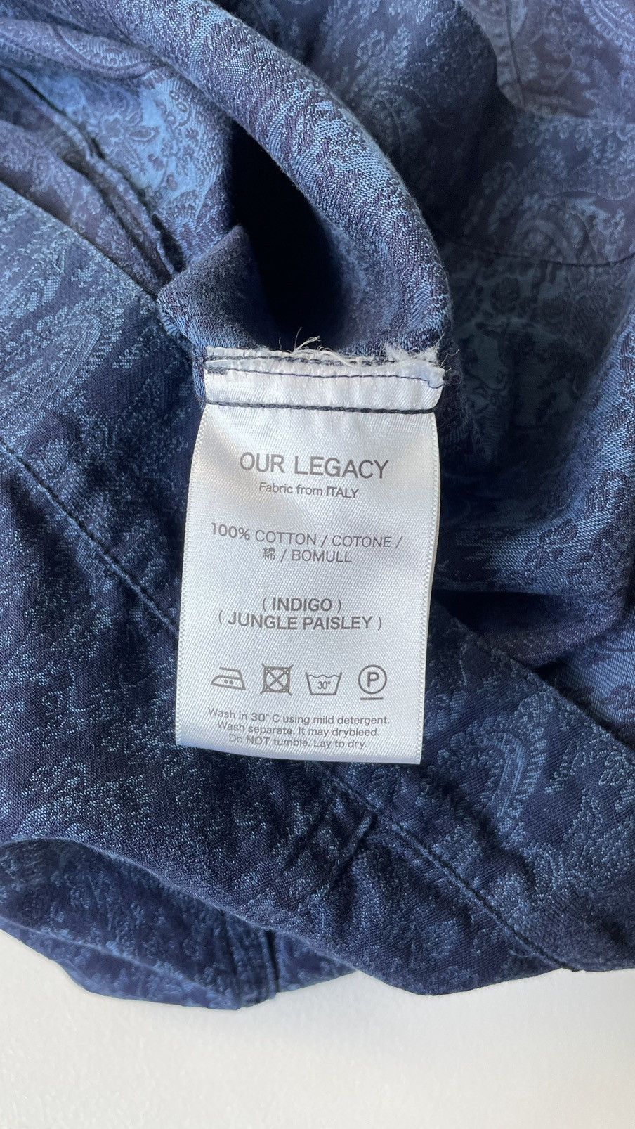 Our Legacy ‘Indigo Paisley’ Denim Jacket Size US M / EU 48-50 / 2 - 10 Thumbnail