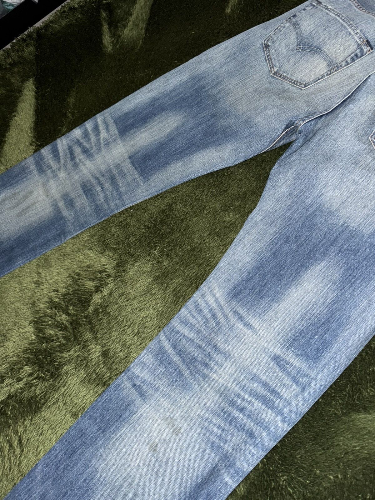 Levi's [W32/L32] 00s Levis 501 leather label washed denim pants Size US 32 / EU 48 - 11 Thumbnail