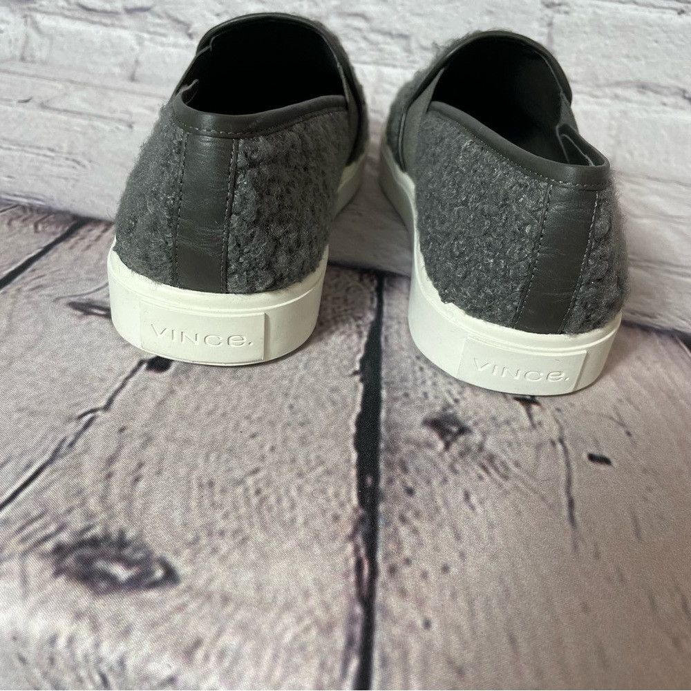 Vince New Vince Blair Shearling Grey Sneakers Size 37.5 Size US 7.5 / IT 37.5 - 4 Thumbnail