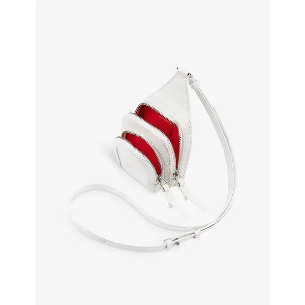 Christian Louboutin o1bcso1str0825 Size:OS/Loubifunk Mini Logo-Embossed in White Size ONE SIZE - 4 Thumbnail