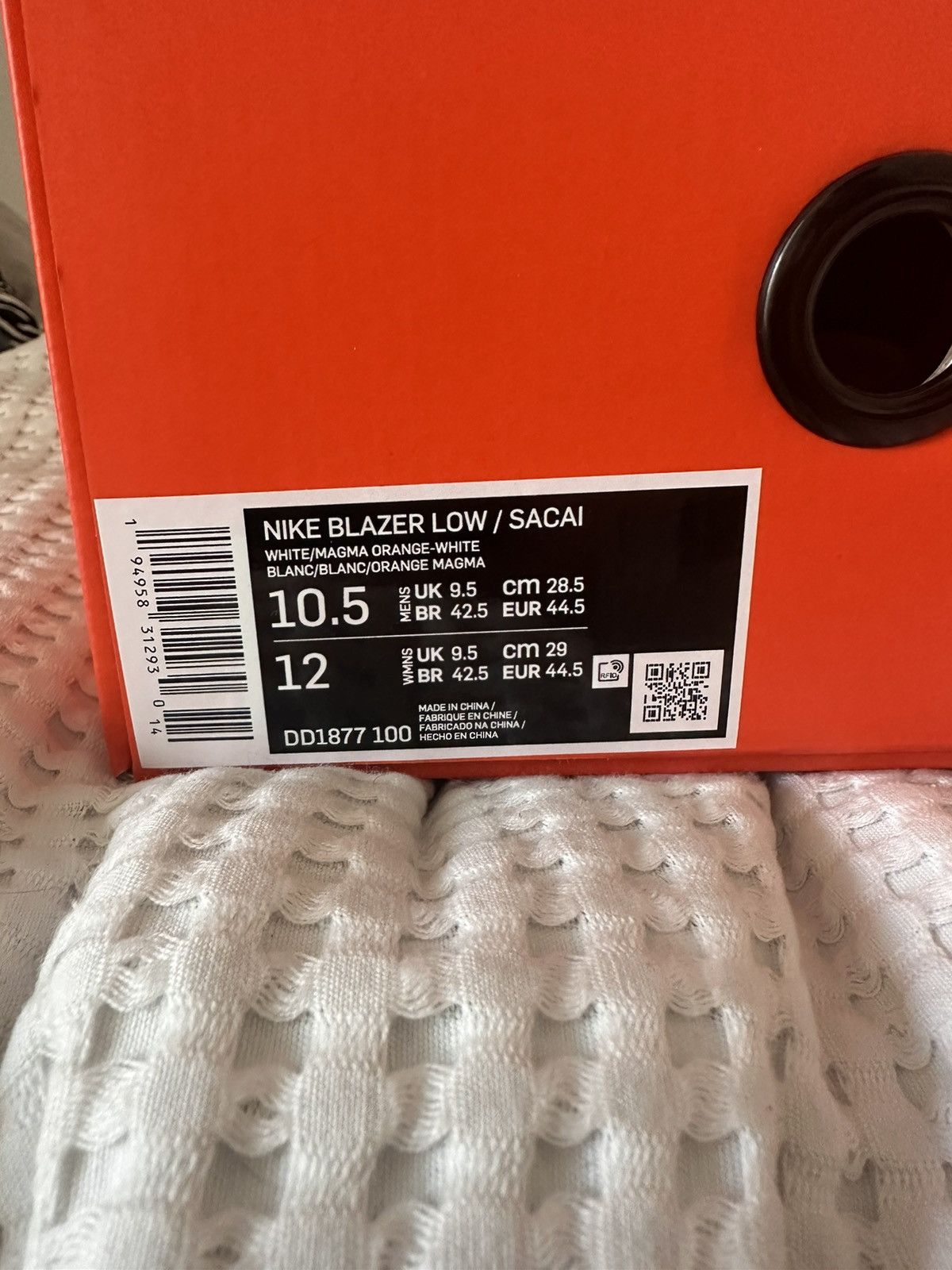 Nike × Sacai Nike Blazer Low Sacai Magma Orange Size US 10.5 / EU 43-44 - 6 Thumbnail