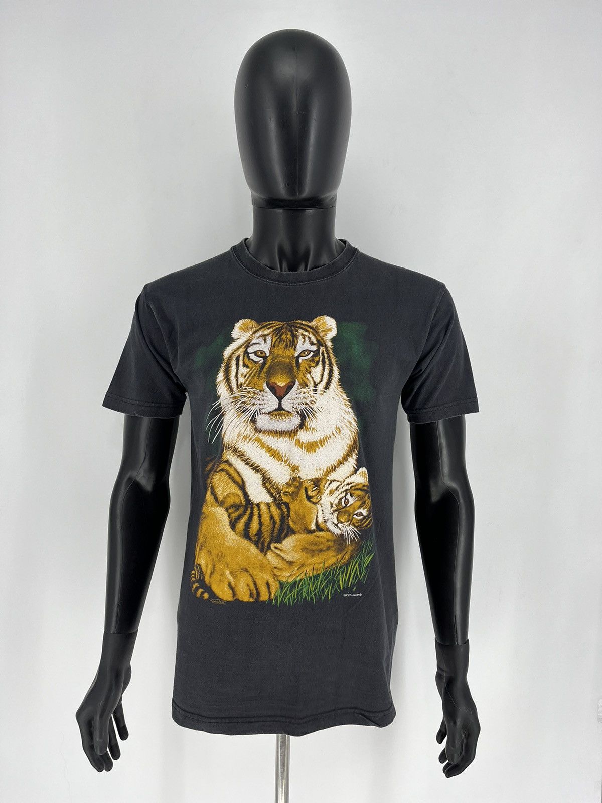 Vintage Vintage Y2K 90s Tiger Face Boxy Fit Tee Zip It London Size US M / EU 48-50 / 2 - 2 Thumbnail