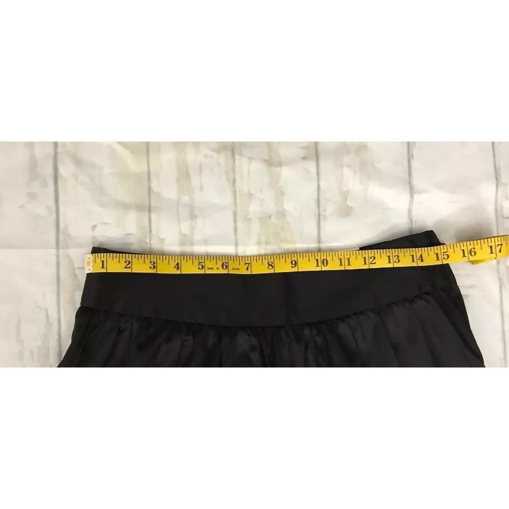 Other Women's STUDIO Y Black Satin & Sequin A-line Skirt, NWT Size 26" / US 2 / IT 38 - 2 Thumbnail