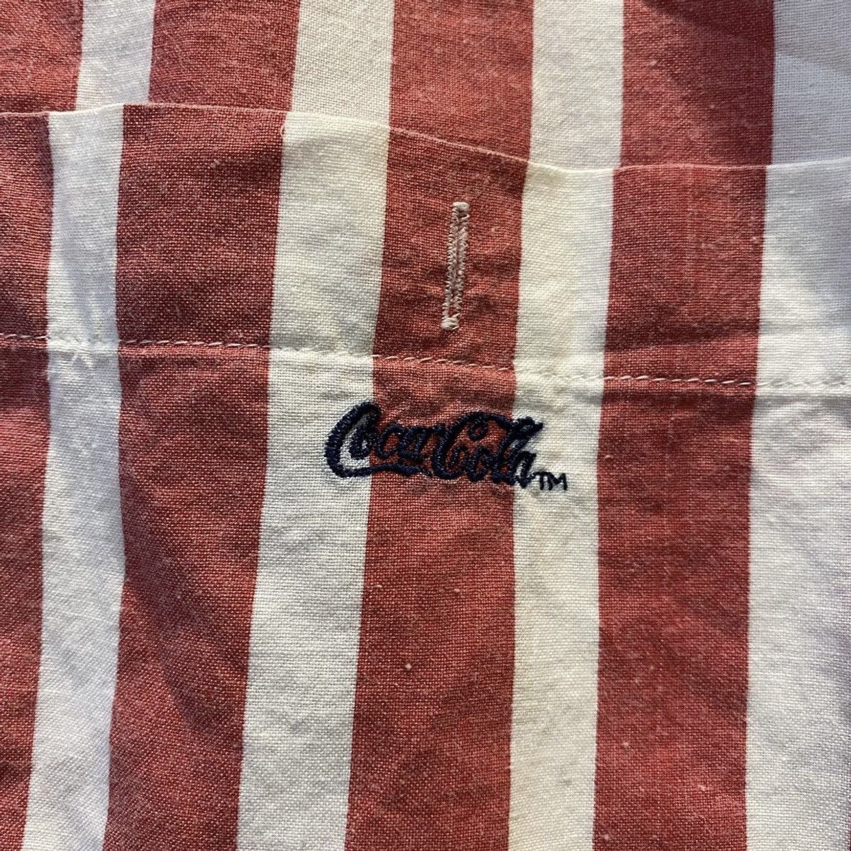 Coca Cola Coca-Cola Vintage Stripe Logo Button Up Shirts Pocket Size US L / EU 52-54 / 3 - 4 Thumbnail