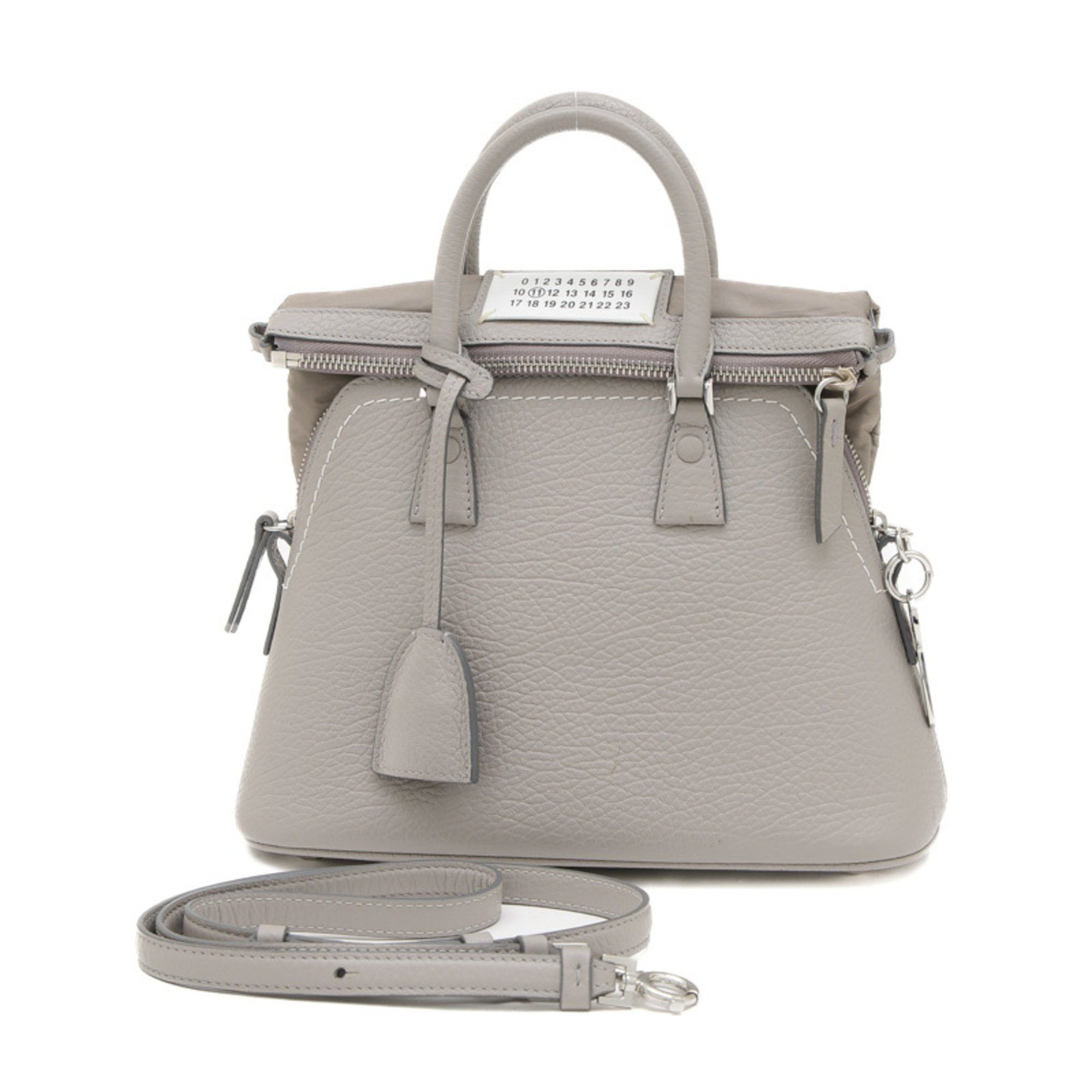 Maison Margiela 5Ac Mini 2Way Bag Shoulder Leather Grey S56Wg, Women's