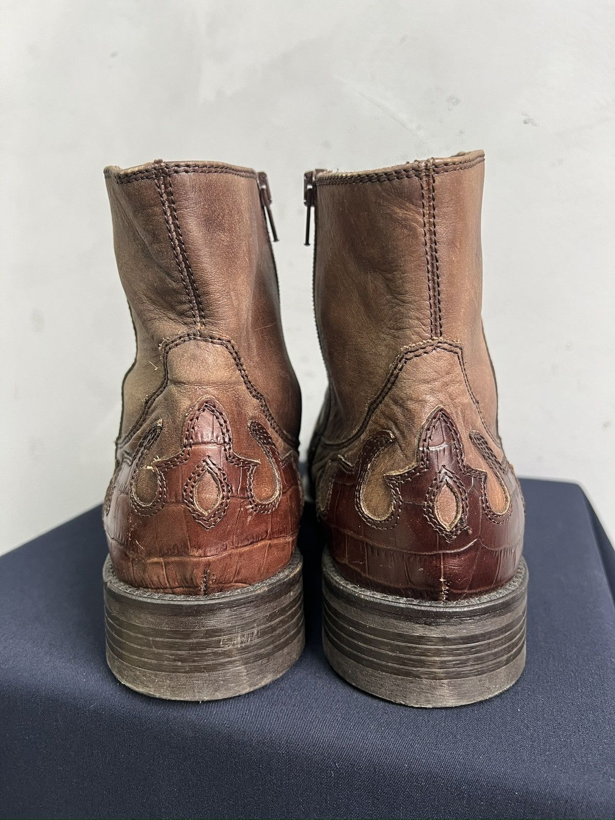 Western Rise Western guidi style ankle moto boots hype Size US 9 / EU 42 - 7 Thumbnail