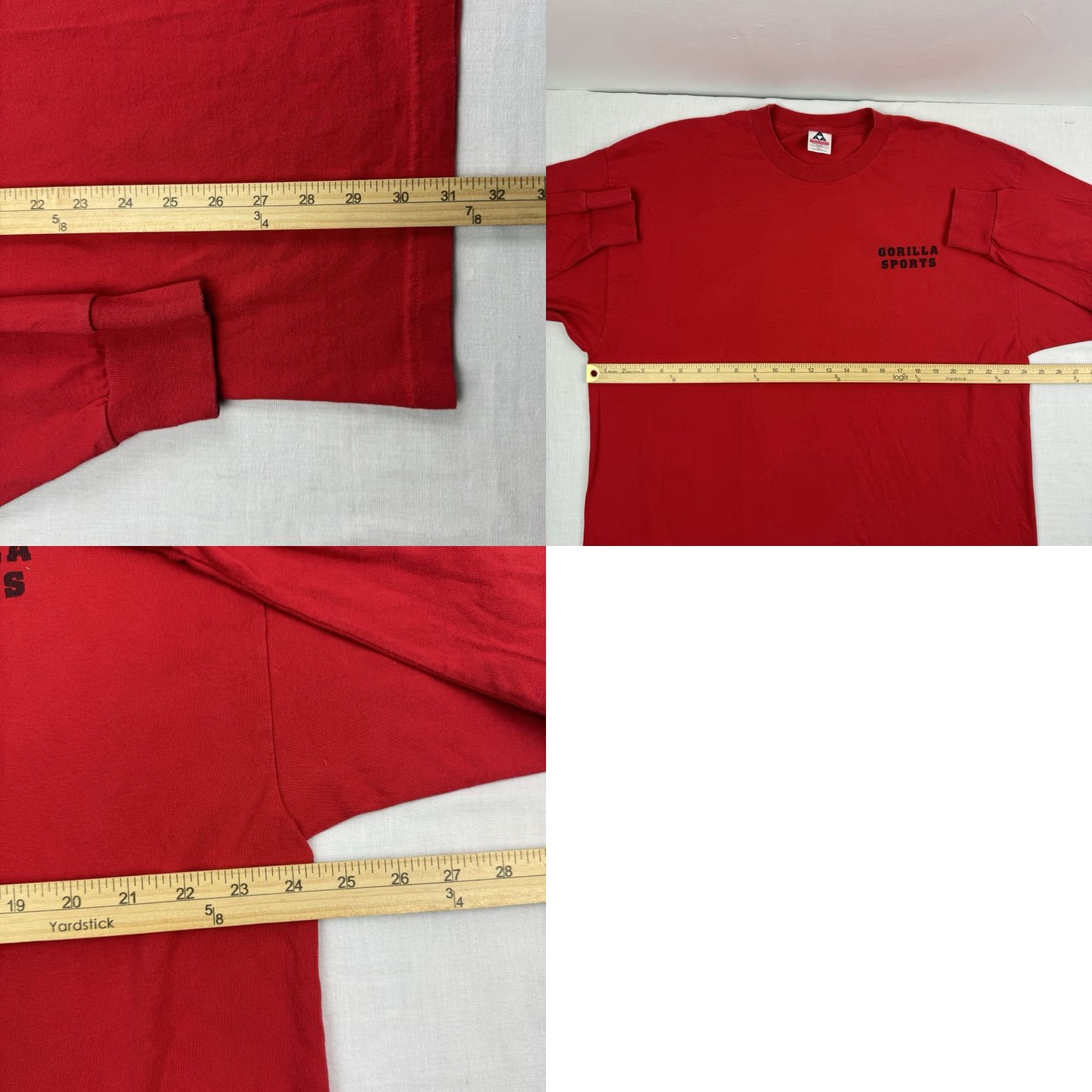 Vintage VINTAGE Alstyle Sports Long Sleeve Shirt Men 2XL Red Solid Hipster 90s Y2K Size US XXL / EU 58 / 5 - 8 Thumbnail