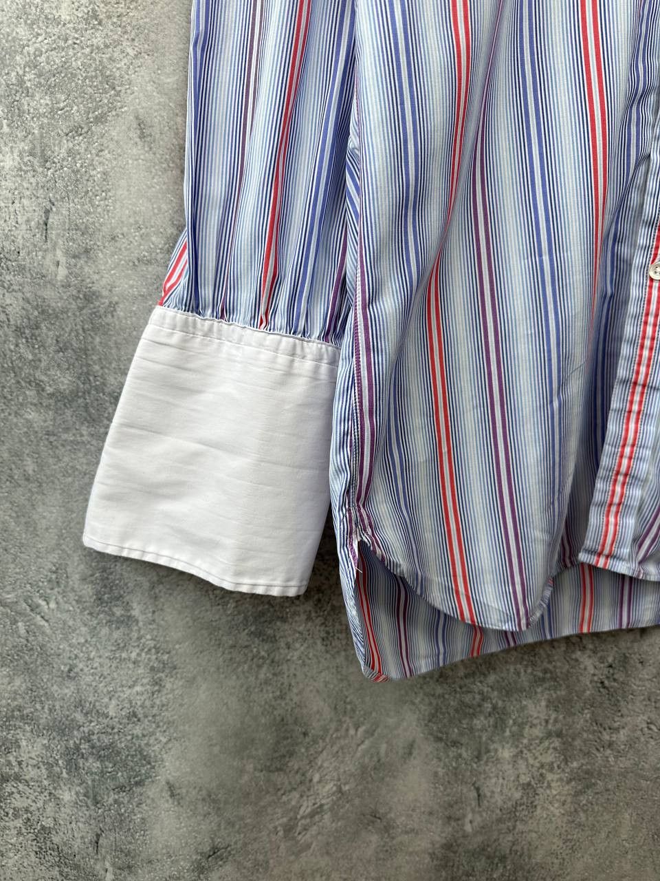 Designer Turnbull & Asser Stripe Dress Shirt Button Up England Luxury Size US L / EU 52-54 / 3 - 7 Thumbnail