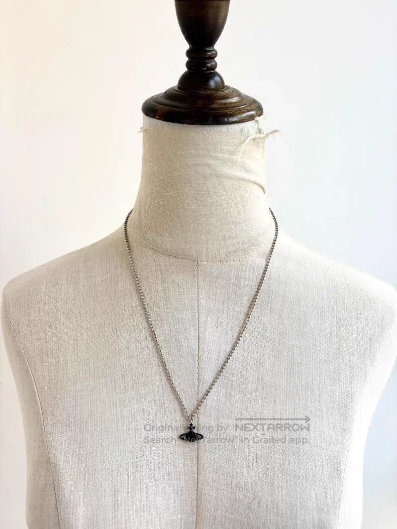 Vivienne Westwood Vivienne Westwood Black Mini Saturn Necklace Size ONE SIZE - 9 Thumbnail