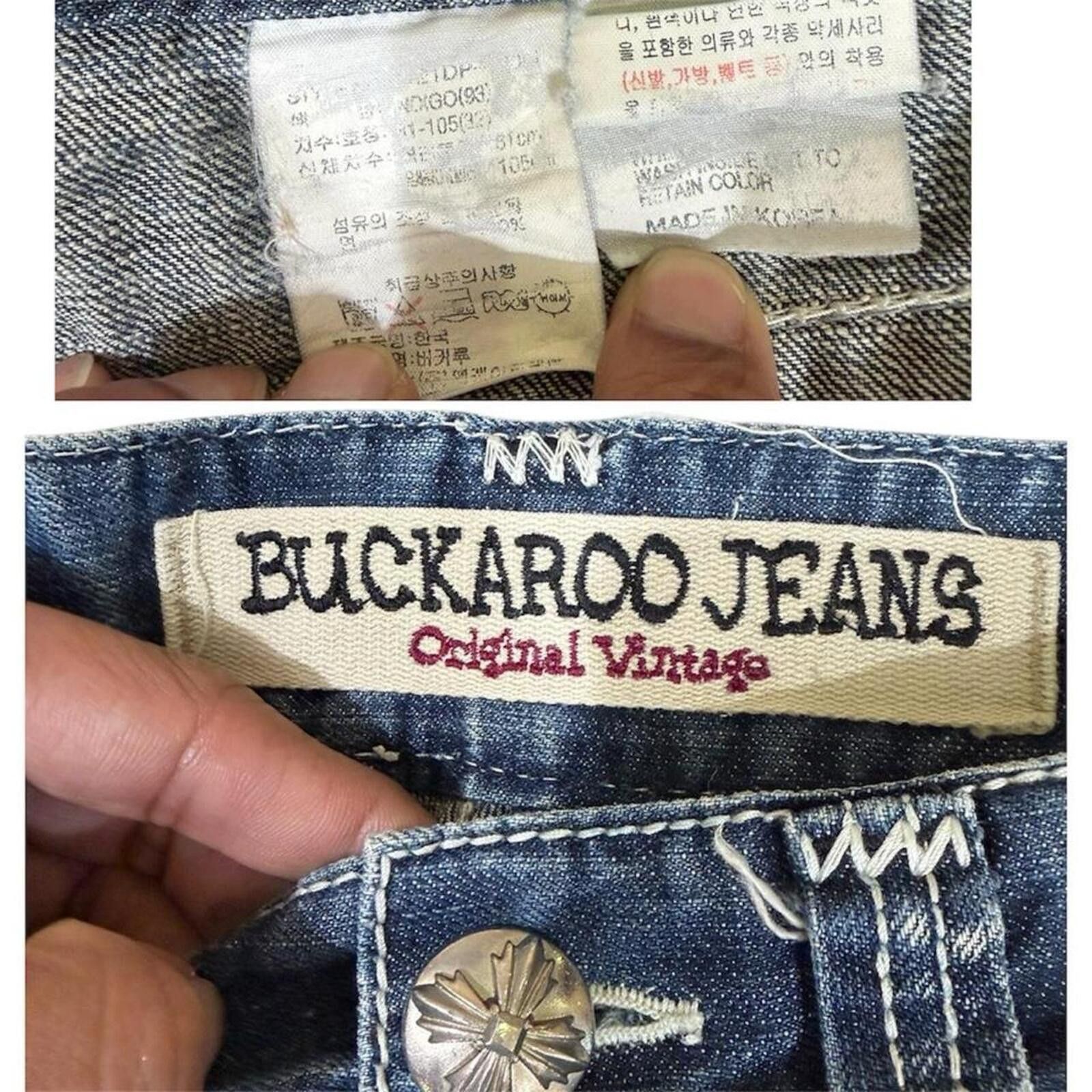 True Religion Buckaroo original vintage denim jeans Size US 33 - 8 Thumbnail