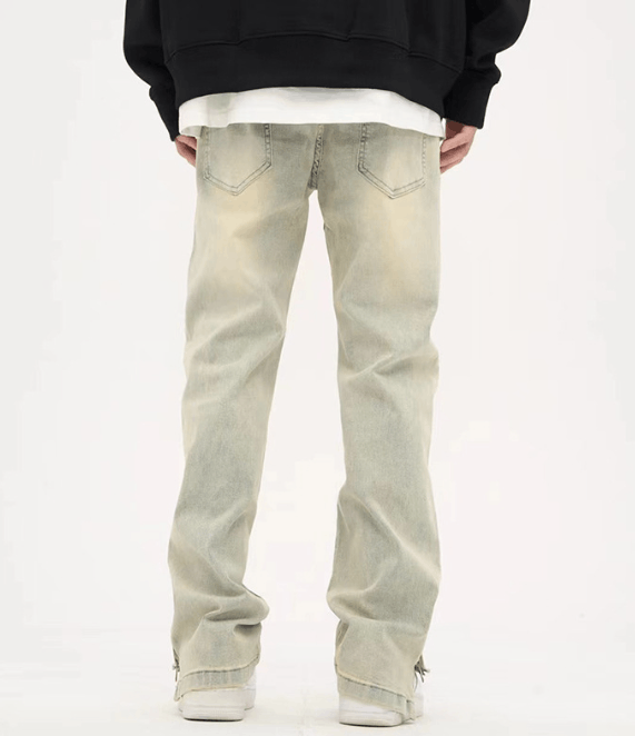 Japanese Brand × Jean Light blue distressed washed loose straight jeans Size US 32 / EU 48 - 4 Thumbnail